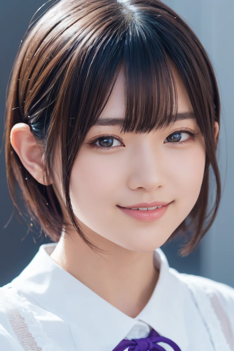 ((ビーチバレー:1.3)),1 girl, (Wearing colorful stage costumes:1.2), Very beautiful Japanese idol portraits, Face close-up, (RAW Photos, highest quality), (Realistic, Realistic:1.4), (masterpiece), Very delicate and beautiful, Very detailed, 2k wallpaper, wonderful, finely, Very detailed CG Unity 8K wallpaper, Very detailed, High resolution, Soft Light, Beautiful detailed girl, Very detailed目と顔, Beautiful and sophisticated nose, Finely beautiful eyes, Cinema Lighting, (Simple light color background:1.3), (short hair), (Bob), Complete Anatomy, Slender body, Small breasts, smile,((ビーチバレー:1.3))