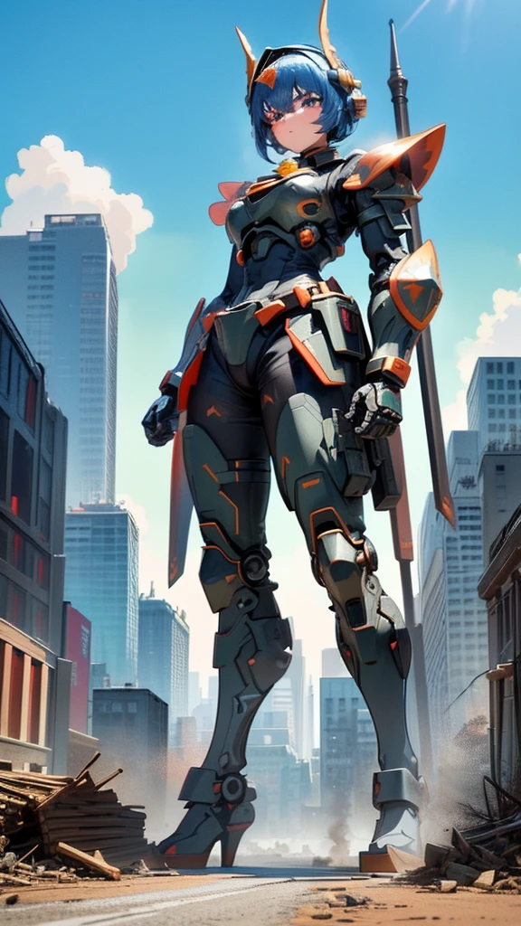 ((giantess))
((Robot Girl)) ((Mechanical Armor)) ((Metal Armor))

((Run through the valley of buildings))((Injection))

((Heavy Armament)) ((Heavy Weapon)) ((Bazouga)) ((Rifle)) ((Long Spear)) ((Great Shield)) ((Helmet)) ((Mechanized Wing))

((beautiful eyes)) ((gentle expression)) ((anime style eyes))

((New York Manhattan)) ((major city)) ((skyscraper district))
(((Female titan taller than a building)))) ((Destroyed city))
(GTScramped, Giantess: 1.2), Outdoors, Full Body, (Height Difference, Standing Close to Crowd: 1.2)
Black smoke fire, fire, flame ((crowd runs away)))
Ruins, piles of rubble, battlefields, ground zero, burnt fields
collapsed buildings, broken cars
big city
unreal engine,((concentrated line)) ((wide-angle lens)) ((sunlight))

((masterpiece)) ((beautiful girl)) ((precise picture))
((Unreal Engine))

((anime style))
(anmnr,Manga character
Destroyed skyscrapers, destroyed cars, crowd Unreal Engine,starrystarscloudcolorful,ROBOTANIMESTYLE,RRS,SRS,MRS,FRS,NJRS,RARS,HRS,BRS