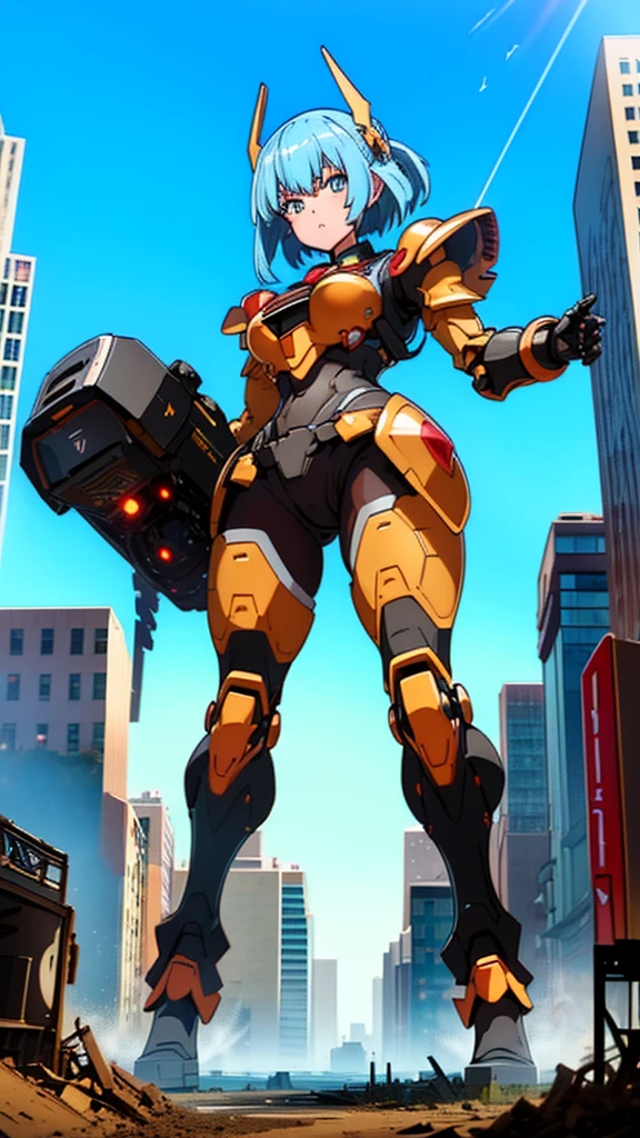 ((giantess))
((Robot Girl)) ((Mechanical Armor)) ((Metal Armor))

((Run through the valley of buildings))((Injection))

((Heavy Armament)) ((Heavy Weapon)) ((Bazouga)) ((Rifle)) ((Long Spear)) ((Great Shield)) ((Helmet)) ((Mechanized Wing))

((beautiful eyes)) ((gentle expression)) ((anime style eyes))

((New York Manhattan)) ((major city)) ((skyscraper district))
(((Female titan taller than a building)))) ((Destroyed city))
(GTScramped, Giantess: 1.2), Outdoors, Full Body, (Height Difference, Standing Close to Crowd: 1.2)
Black smoke fire, fire, flame ((crowd runs away)))
Ruins, piles of rubble, battlefields, ground zero, burnt fields
collapsed buildings, broken cars
big city
unreal engine,((concentrated line)) ((wide-angle lens)) ((sunlight))

((masterpiece)) ((beautiful girl)) ((precise picture))
((Unreal Engine))

((anime style))
(anmnr,Manga character
Destroyed skyscrapers, destroyed cars, crowd Unreal Engine,starrystarscloudcolorful,ROBOTANIMESTYLE,RRS,SRS,MRS,FRS,NJRS,RARS,HRS,BRS