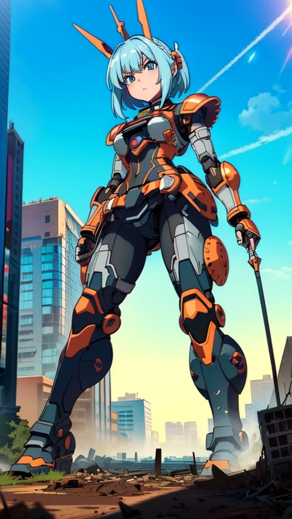 ((giantess))
((Robot Girl)) ((Mechanical Armor)) ((Metal Armor))

((Run through the valley of buildings))((Injection))

((Heavy Armament)) ((Heavy Weapon)) ((Bazouga)) ((Rifle)) ((Long Spear)) ((Great Shield)) ((Helmet)) ((Mechanized Wing))

((beautiful eyes)) ((gentle expression)) ((anime style eyes))

((New York Manhattan)) ((major city)) ((skyscraper district))
(((Female titan taller than a building)))) ((Destroyed city))
(GTScramped, Giantess: 1.2), Outdoors, Full Body, (Height Difference, Standing Close to Crowd: 1.2)
Black smoke fire, fire, flame ((crowd runs away)))
Ruins, piles of rubble, battlefields, ground zero, burnt fields
collapsed buildings, broken cars
big city
unreal engine,((concentrated line)) ((wide-angle lens)) ((sunlight))

((masterpiece)) ((beautiful girl)) ((precise picture))
((Unreal Engine))

((anime style))
(anmnr,Manga character
Destroyed skyscrapers, destroyed cars, crowd Unreal Engine,starrystarscloudcolorful,ROBOTANIMESTYLE,RRS,SRS,MRS,FRS,NJRS,RARS,HRS,BRS