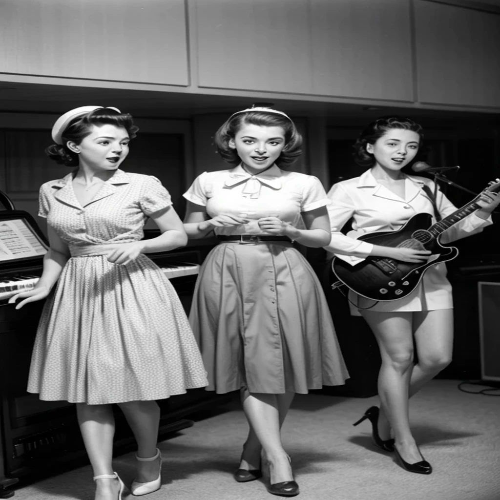 50s female musical teen group male