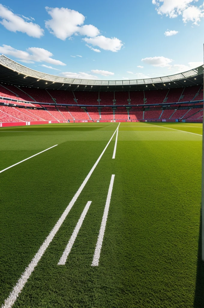 Soccer ground animated view without players 
