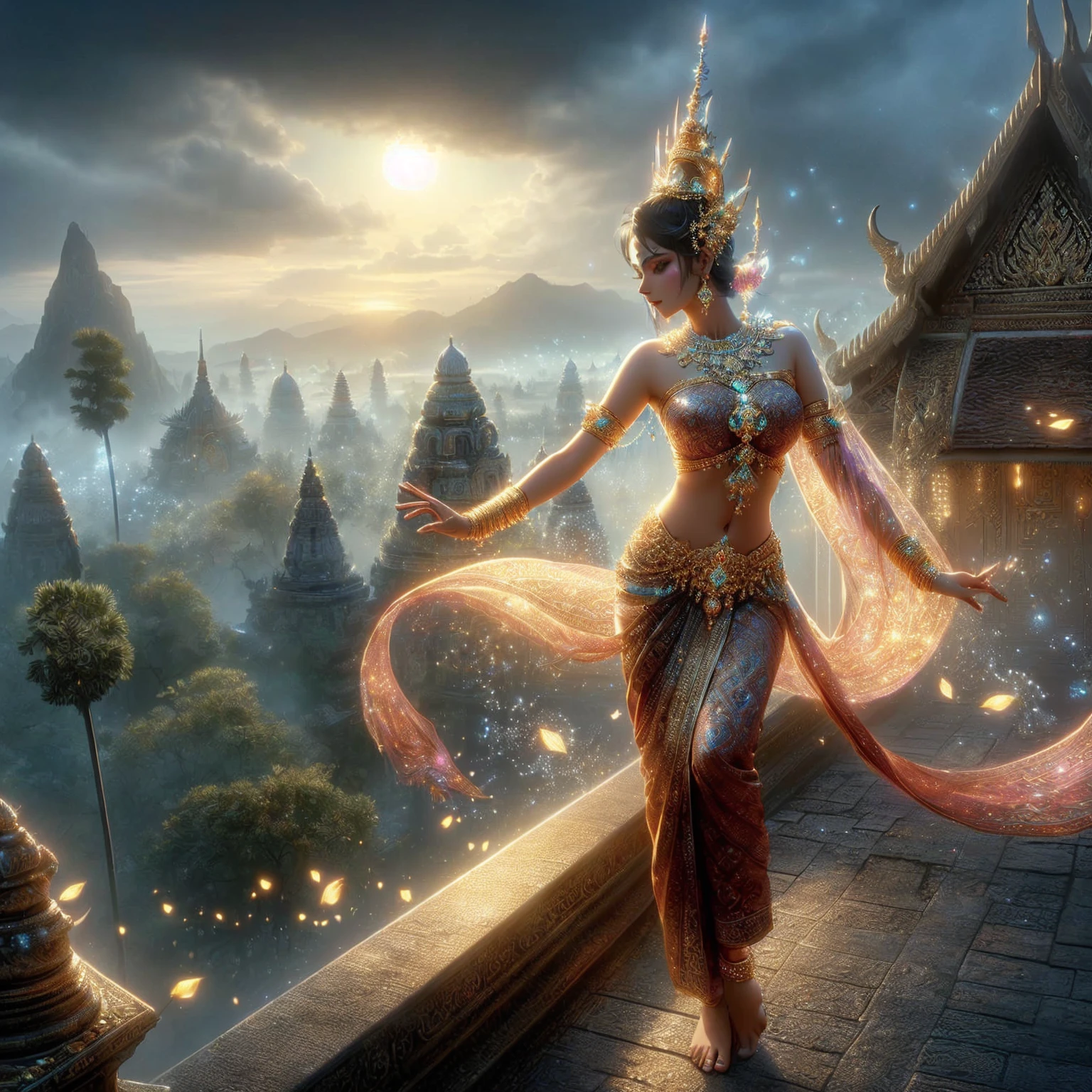 Indian Goddess Woman Super realistic Indian model , Close-up of a woman in a blue dress with lights shining behind her., extremely detailed Argerm, anime goddess, beautiful heavenly mage, High quality 8K detailed artwork., Argerm. anime illustration, Beautiful Fantasy Empress, beautiful devil girl, Fantasy anime artwork, beautiful goddess, Argerm style, Detailed digital anime art
