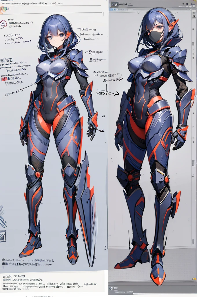 multiple views, pencil sketch, (sketch:1.25), best quality, Line draft, highres, (ultra-detailed:1.1), (illustration:1.1), (infographic:1.2), (solo), perfectly drawn hands, standing, cohesive background, paper, action, (character design:1.1)