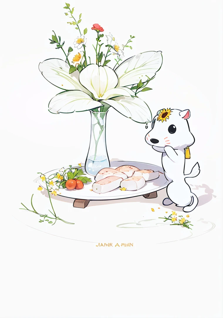 The tray is the right size for decorating..Cover the base of the tray with a cloth or white paper to keep it looking clean and neat..cartoon "Pan-fried pork":วาดหรือตัดรูปตัวละครหลักจากcartoon "Pan-fried pork" and mounted on the stand.Use bright colors to decorate to make the characters stand out..องค์ประกอบcartoon:Use decorations related to Moo Katha, such as images of Moo Katha., chopstick, charcoal, and various vegetables to enhance the atmosphere.Can use clay or other materials. Made into shapes of food and equipment related to grilling..Flowers and plants:Decorate the tray with colorful flowers such as roses., Jasmine, or sunflower.Use fresh leaves to add a natural touch..
