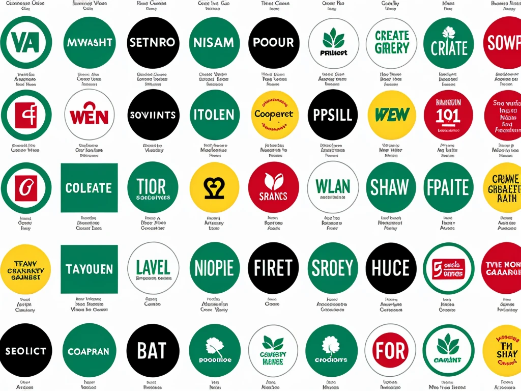 Create an interesting badge design for a grocery store