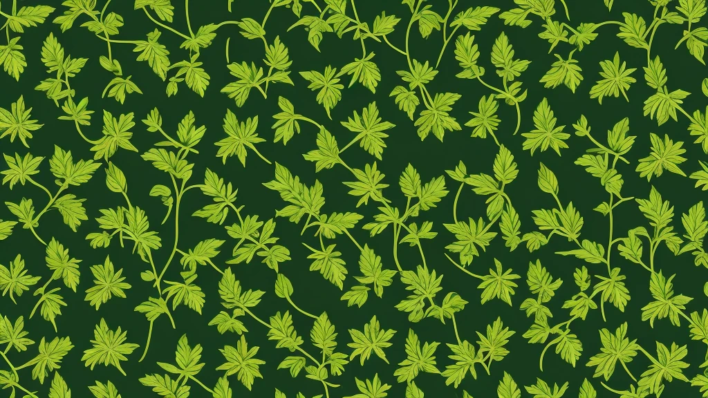 Bellflower hemp leaf pattern