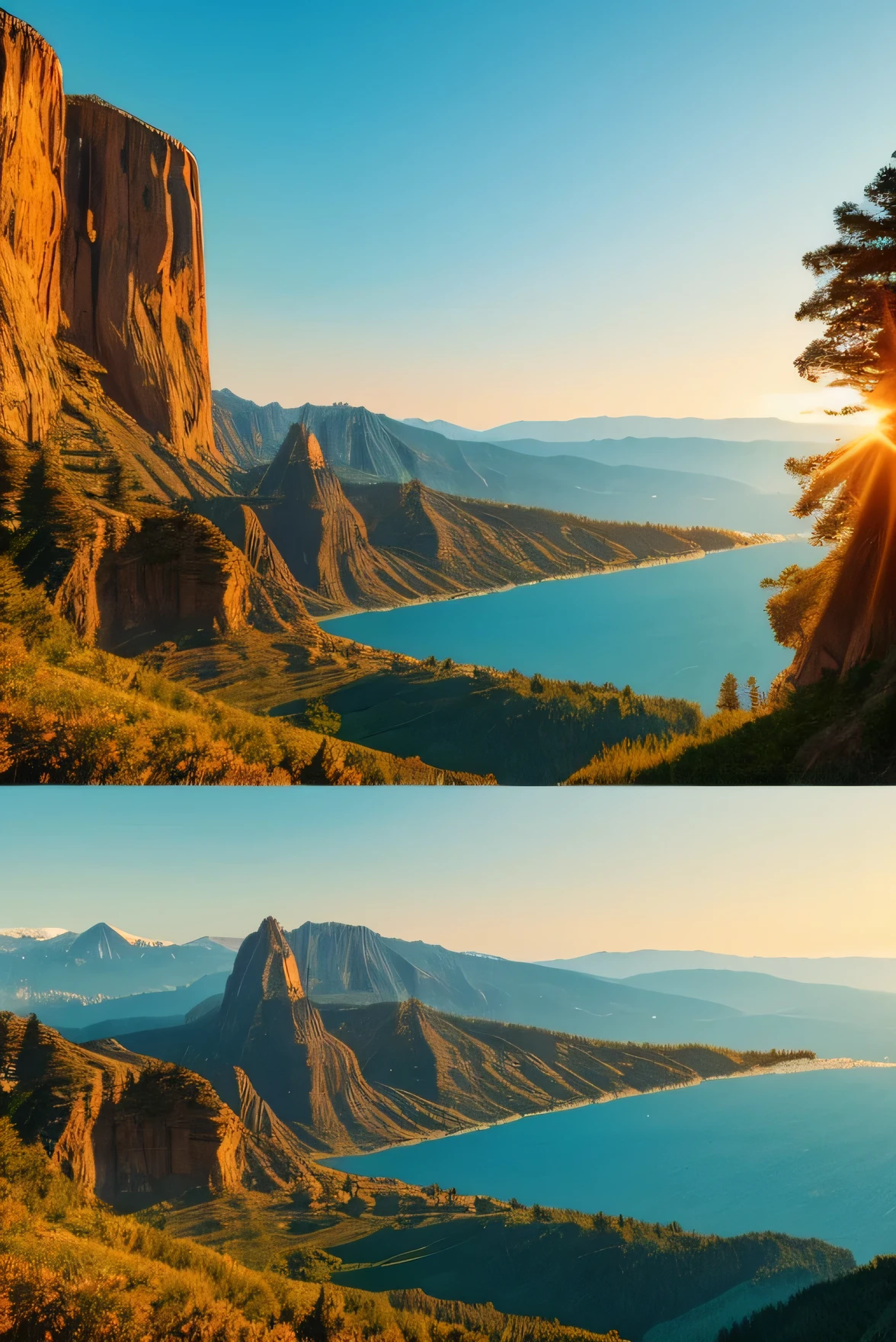 Generate an AI image capturing breathtaking reality views and stunning visual beauty.