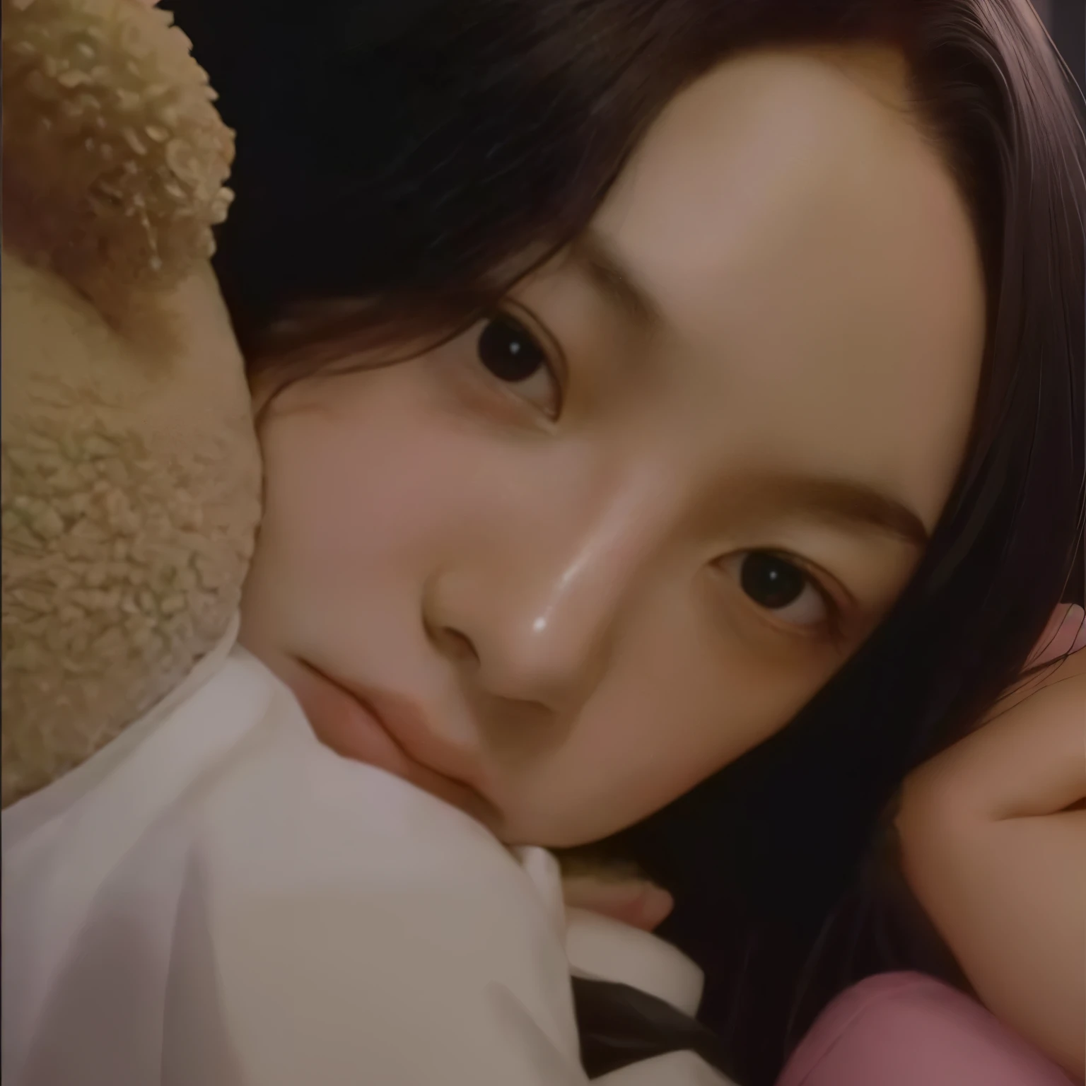 araffed woman with a teddy bear in her arms, blackpink jennie, jisoo of blackpink, jisoo from blackpink, profile pic, jossi of blackpink, jaeyeon nam, jinyoung shin, portrait jisoo blackpink, ulzzang, heonhwa choe, small heart - shaped face, lee ji-eun, lee ji - eun, park ji-min, sha xi