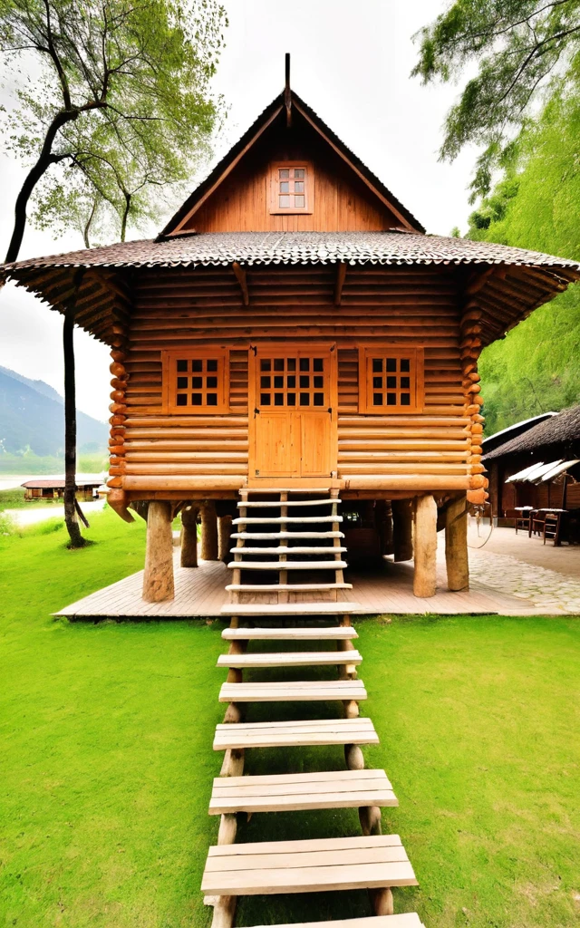 Show all on the book.Wooden hut