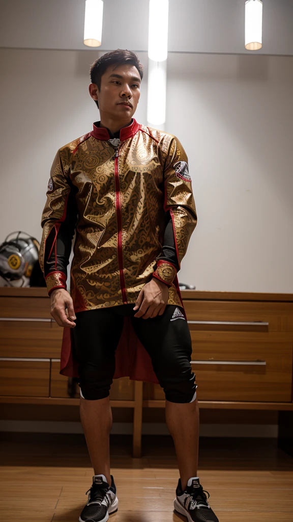 Kuang Man. Wear sportbike outfit. Wear cape