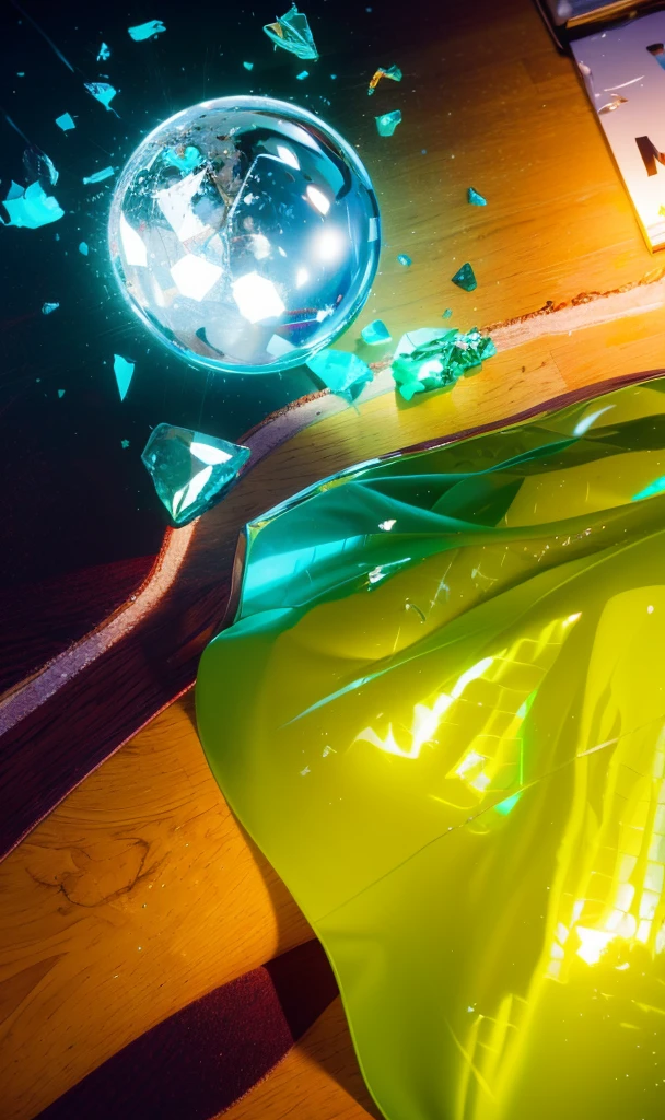 girl with short blue hair. blue short hair lies on the floor frame above from above on a white background This image features a vividly rendered scene with a broken magical glass orb, lying scattered on a purple floor. The orb, shattered into several pieces, emits a radiant green glow, highlighting the intricate details and geometric patterns within its core. girl with short bThe glowing green light casts vivid reflections and shadows on thegirl with short blue hair. blue short hair lies on the floor blue hair. girl wblue short hair lies on the floorise color with fragments lying nearby frame above from above on a white background  ethereal and mysterious ambiance to the scene. The backdrop of the purple floor intensifies the contrast of the bright green shards, making the scene visually striking. The overall composition suggests a moment of dramatic transformation or destruction of a powerful, enchanted object. glossy texture, smooth broken glass magic ball of turquoise color with fragments lying nearby frame above from above on a white background 3d model, multiple light sources, rim light, sharp post broken glass magic ball of turquoise color with fragments lying nearby frame above from above on a white background effects render, (glossy plastic texture with multiple big light probe refractions), perfect cgi, smooth silhouette, high intensity refraction, (super glossy plastic material), most beautiful vfx, , realistic, 4k, high resolution, rim light, smooth 3d model, multiple light sources, rim light, sharp post effects render,, realistic, 4k, high resolution, rim light detailed digital art, reflective, best quality, 4k, masterpiece:1.2, ultra-detailed, realistic, vivid colors, The image of the highest quality, ensuring every detail showcased perfectly. It in 4k resolution, allowing viewers to immerse themselves in the richness of the colors and intricate details. The realistic rendering. under the spotlight, reflecting, high-resolution image, realistic rendering