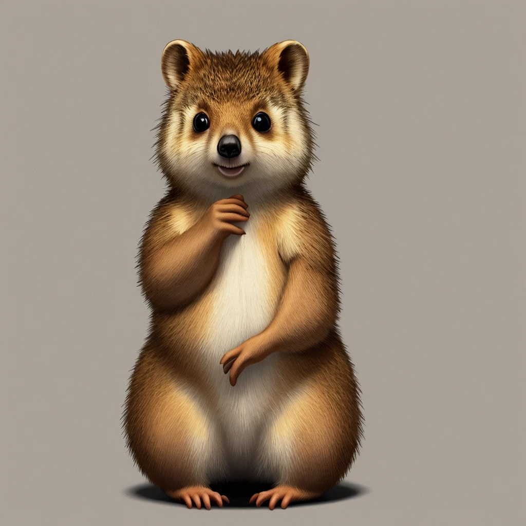 cute quokka, illustration, vector graphics, strong contours
