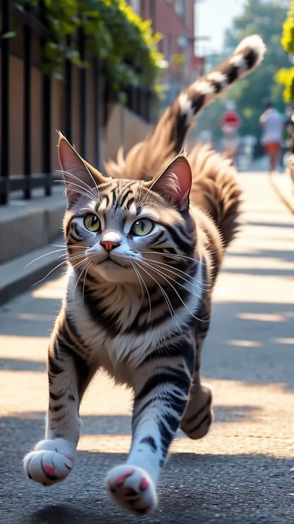 Stray cat, muscles, fast running, good looking