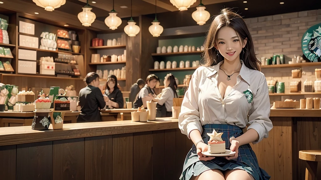 (((((I can see her white panties)))))
((((Emphasize cleavage))))
((((Brown Hair))))
(((((お洒落でcuteInside the Starbucks store)))))
8K、RAW Photos、Highest quality、Super detailed、Super Resolution、Ultra HD、8K壁紙、Amazing details
((A girl in a blazer uniform ((White blouse with formal collar, Blue Blazer, Red Check Skirt, Red checkered ribbon on blouse)), Complete limbs, Full Finger,))
(((((((Inside the Starbucks store)))))))、((((((Sit down and eat cake、Drink coffee、smile))))))、((Heart Necklace))
Modern and sleek design:Interior design using natural materials、Many of the designs are warm and made using wood and metal.。
Large windows:自然光をたっぷり取り入れるためのLarge windowsがあり、Providing a bright and open space。
Green Interior:Potted plants are effectively placed、It creates a relaxing atmosphere。
artwork:Works by local artists、Starbucks-related art on display。
Cozy seating:Cushioned chairs and sofas、Bar sheet etc.、A variety of seating options available。
Open kitchen area:Being able to see how drinks and food are made、We provide peace of mind and transparency。
Unique lighting:Antique lamps and chandeliers、Modern lighting fixtures are used。
Comfortable background music:Relaxing music is playing、A comfortable space is provided。
Wide々Table space:一人でもグループでも使いやすいWide々There is a table with。
Community Table:There is a large table where you can socialize with other customers.。
Seasonal decorations:The decorations are themed according to the season.。
Design with a local feel:The design incorporates the local culture and characteristics.。
Fragrance production:コーヒーの香りが店内にWideがり、A space that satisfies the five senses has been created.。
Conversation with a barista:フレンドリーなConversation with a baristaが楽しめるカウンターエリアがあります。
8K、RAW Photos、Highest quality、masterpiece:1.2、Super detailed、Super Resolution、Ultra HD、8K壁紙、Amazing details、Photorealistic:1.4、Having fun by the water、Full Body Shot、Full body photo、High-resolution RAW color photos、Professional photos、A scene full of emotion、Very detailed and beautiful、Ultra HD、8K壁紙、Amazing details、Huge file sizes、Highly detailed beautiful girls、Highly detailed face Highly detailed eyes、Extremely realistic skin、 Highly detailed fingers, Highly detailed nose, Highly detailed mouth, Perfect Anatomy, Highly detailed background, Highly detailed clothing, , cute女の子, Famous Japanese Idols, cute, Realistic body, Slender, White skin, Glowing Skin, Slim body, Realistic Face, Delicate eyes, double eyelid,