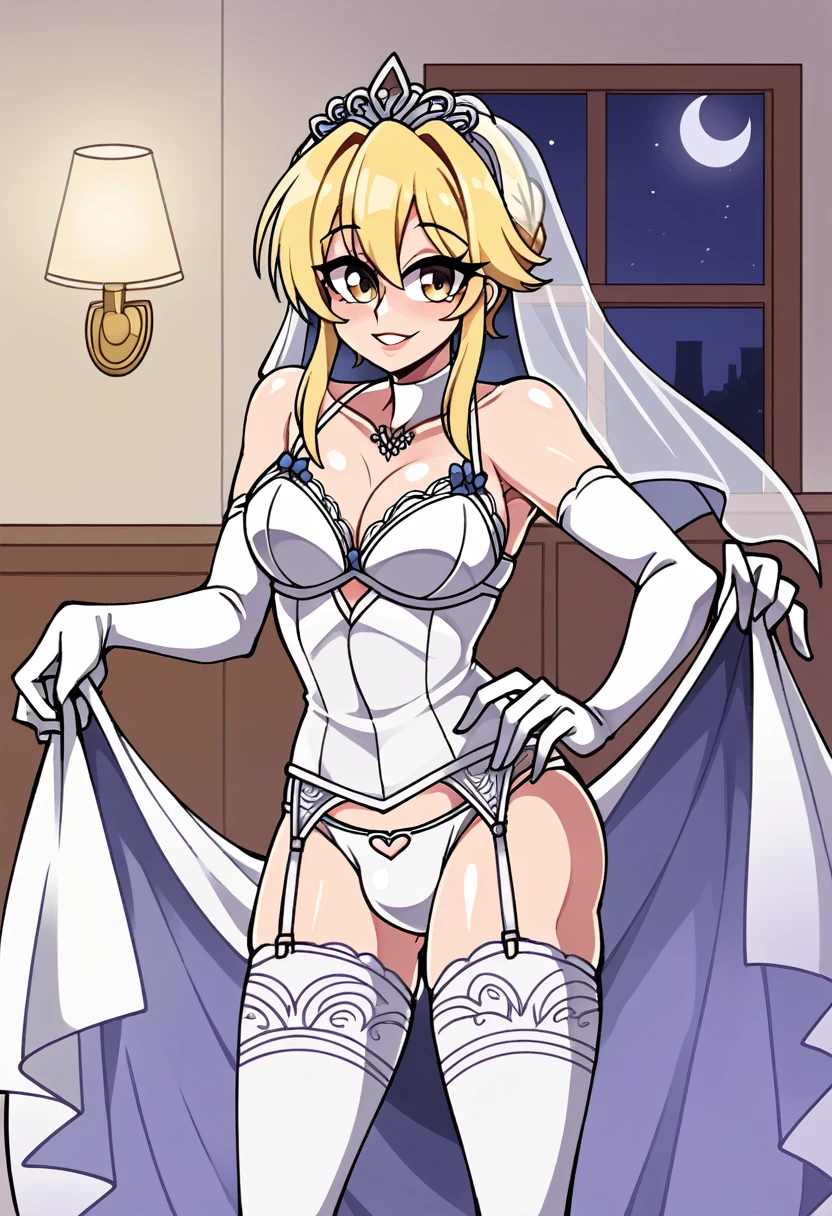 a father （he had been brainwashing by his second son,so his wife and eldest son wouldn't find out,crossdressing,a his second son's room ,wear sexy Wedding lingerie,bride of his second son,have one's first night,swear live as the wife of his second son for life) ,