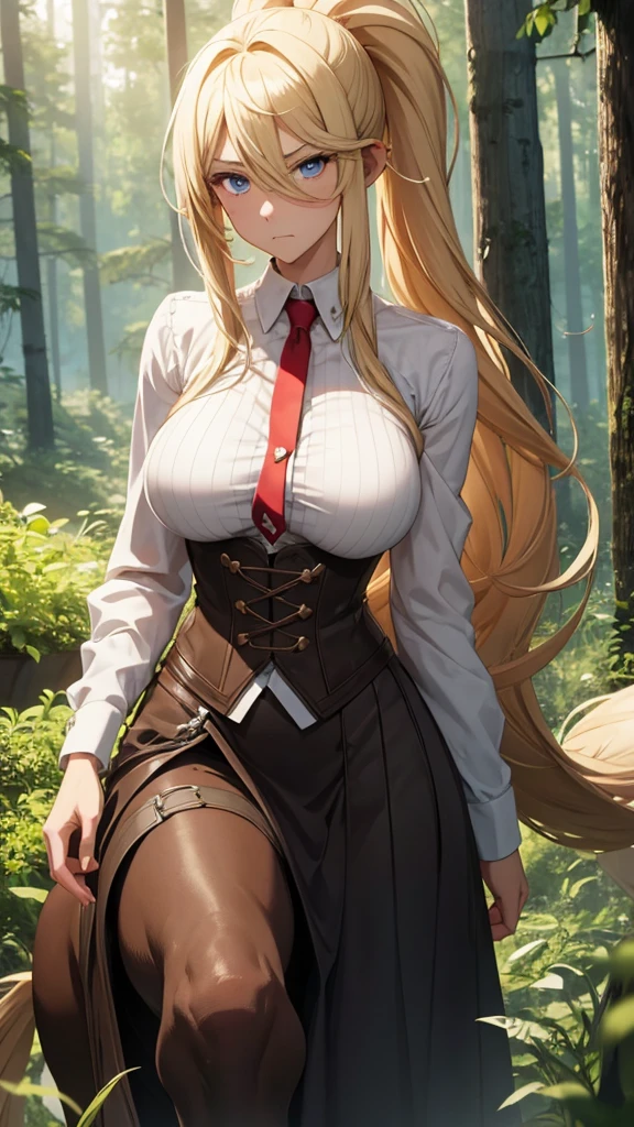 Anime centaur.1 girl. Cutie. Centaur girl. Half-human. Monster girl. Centaur. The girl is a horse. Blonde. Long hair. Hair ornament. Her hair is pulled back into a high ponytail. Blue eyes. Beautiful eyes. Perfect eyes. Expressive eyes. Ideal face. Face about to sneeze
Sneezing face. Beautiful nose. Snotty nose. After sneezing, long snot hangs from the nose.  years. Big breasts. Beautiful breasts. Girl knight. Centaur knight. She is ill. She got sick. She has allergies. She has a runny nose. Nasal mucus. She has snot. She wants to sneeze. She needs to sneeze. She has a strong, desperate urge to sneeze. She sneezes. She sneezes. Splashes of snot fly to the sides. Snot flows from the nose. She's on her period. Her crotch is bleeding. She has urinary incontinence. She wants to pee. She needs to pee.
She has a strong, desperate urge to pee. Hand on the aroma. Creaco squeezes his crotch. Trettperineum. She described. Urine pours onto the ground. In the middle of the forest. Ideal anatomical body. The lower part of the body is equine. Horse slender legs. Hooves instead of legs. White linen blouse. Light plate armor - corset. Skirt. No panties. Standing. Full height. Beautiful character design. Shiny skin. Whole body. NFS. Official art. Extremely detailed CG Unity 8k wallpaper. Ideal lighting. Ultra high resolution 4K. Super detailed 8K. A high resolution.