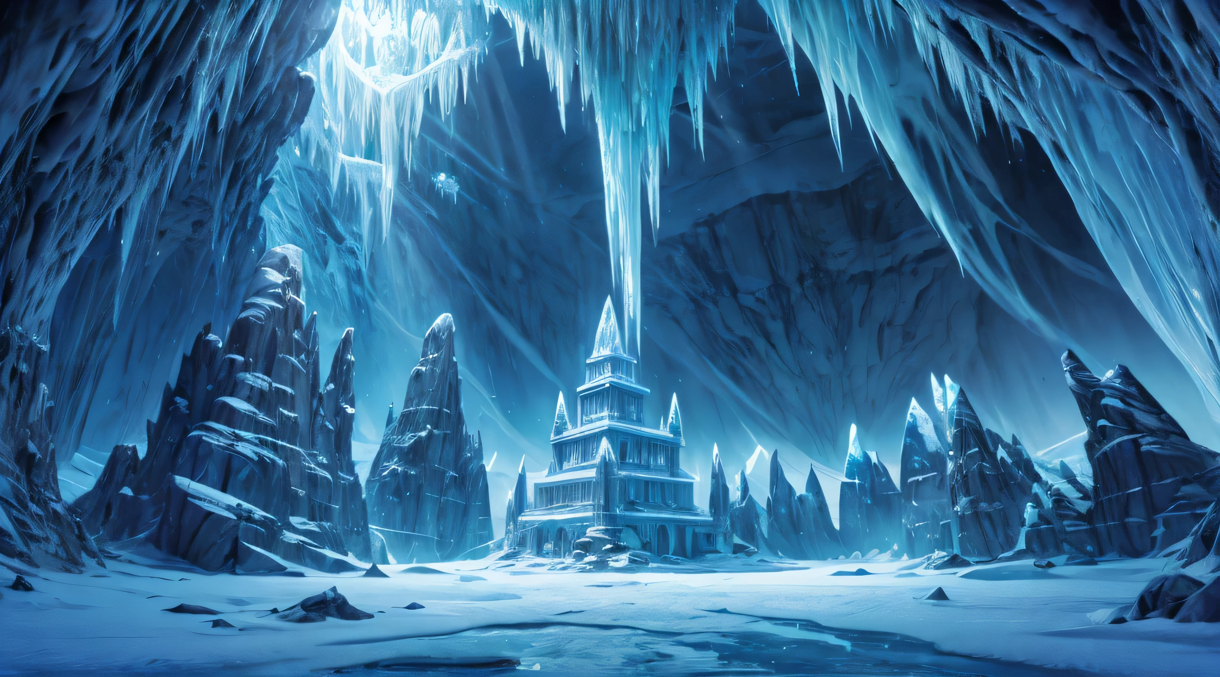 (best quality,4K,8K,high resolution,masterpiece:1.2),Extremely detailed,(Practical,photoPractical,photo-Practical:1.37),Antarctic pyramid structure,Ancient Technology,Alien Architecture,mystery,Moonlight illuminates,icy landscape,Bleak,sublimation,Otherworldly,Secrets hidden in the ice,Shining Aurora,Unexplored,Overwhelming,Sparkling ice crystals,Steep cliffs,Ice Cave,Reflections on the frozen lake,Unknown Abyss,Crystal formation,The wind whispered,mystery artifacts,Dark Shadows,Distant stars,Powerful energy,Alien Creatures,Prominent geometric pattern,Holographic Display,Advanced Machinery,Ancient language symbols,Overwhelming Awe,Uncovering Secrets,Frozen for thousands of years,magical and technology,Unimaginable knowledge,The unknown power,Stunning beauty,frozen in time,Old control room,Rediscovering a lost civilization,Majestic and mysterious.