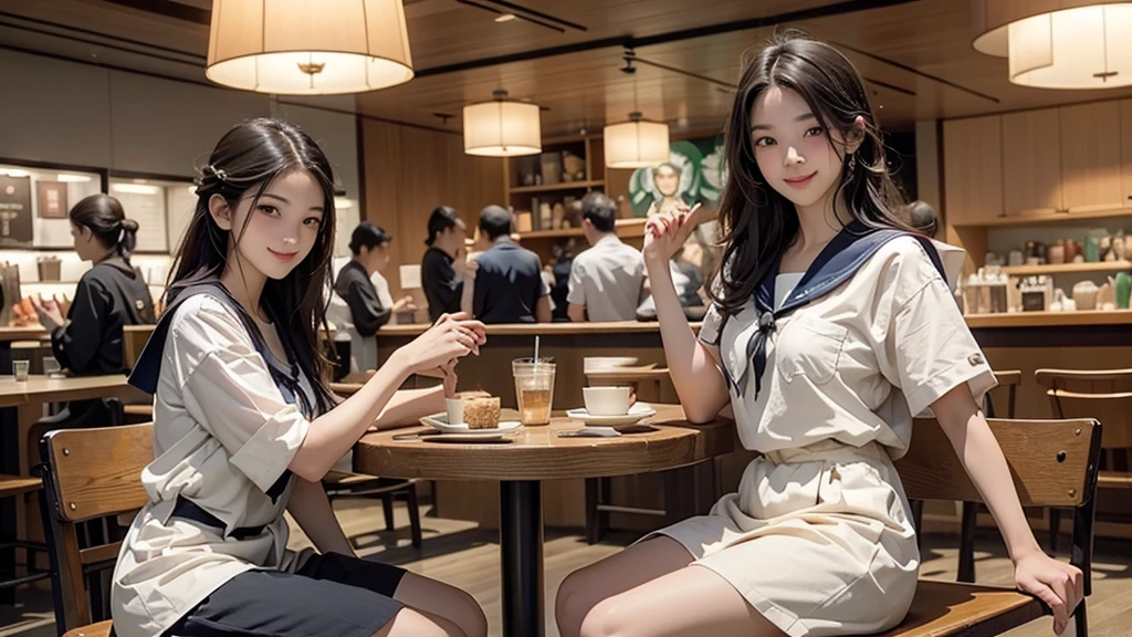 ((((Emphasize cleavage))))
((((((Junior high school girl in sailor suit))))))
(((((お洒落でcuteInside the Starbucks store)))))
8K、RAW Photos、Highest quality、Super detailed、Super Resolution、Ultra HD、8K壁紙、Amazing details
(((((((Inside the Starbucks store)))))))、((((((Sit down and eat cake、Drink coffee、smile))))))、((Heart Necklace))
Modern and sleek design:Interior design using natural materials、Many of the designs are warm and made using wood and metal.。
Large windows:自然光をたっぷり取り入れるためのLarge windowsがあり、Providing a bright and open space。
Green Interior:Potted plants are effectively placed、It creates a relaxing atmosphere。
artwork:Works by local artists、Starbucks-related art on display。
Cozy seating:Cushioned chairs and sofas、Bar sheet etc.、A variety of seating options available。
Open kitchen area:Being able to see how drinks and food are made、We provide peace of mind and transparency。
Unique lighting:Antique lamps and chandeliers、Modern lighting fixtures are used。
Comfortable background music:Relaxing music is playing、A comfortable space is provided。
Wide々Table space:一人でもグループでも使いやすいWide々There is a table with。
Community Table:There is a large table where you can socialize with other customers.。
Seasonal decorations:The decorations are themed according to the season.。
Design with a local feel:The design incorporates the local culture and characteristics.。
Fragrance production:コーヒーの香りが店内にWideがり、A space that satisfies the five senses has been created.。
Conversation with a barista:フレンドリーなConversation with a baristaが楽しめるカウンターエリアがあります。
8K、RAW Photos、Highest quality、masterpiece:1.2、Super detailed、Super Resolution、Ultra HD、8K壁紙、Amazing details、Photorealistic:1.4、Having fun by the water、Full Body Shot、Full body photo、High-resolution RAW color photos、Professional photos、A scene full of emotion、Very detailed and beautiful、Ultra HD、8K壁紙、Amazing details、Huge file sizes、Highly detailed beautiful girls、Highly detailed face Highly detailed eyes、Extremely realistic skin、 Highly detailed fingers, Highly detailed nose, Highly detailed mouth, Perfect Anatomy, Highly detailed background, Highly detailed clothing, Teen, cute女の子, Famous Japanese Idols, cute, Realistic body, Slender, White skin, Glowing Skin, Slim body, Realistic Face, Delicate eyes, double eyelid,