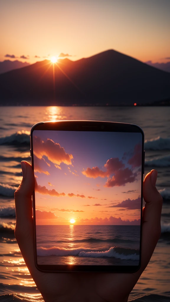 create for me ultra realistic sunset images