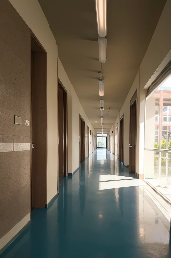 School corridor　beautiful　Nobody is here