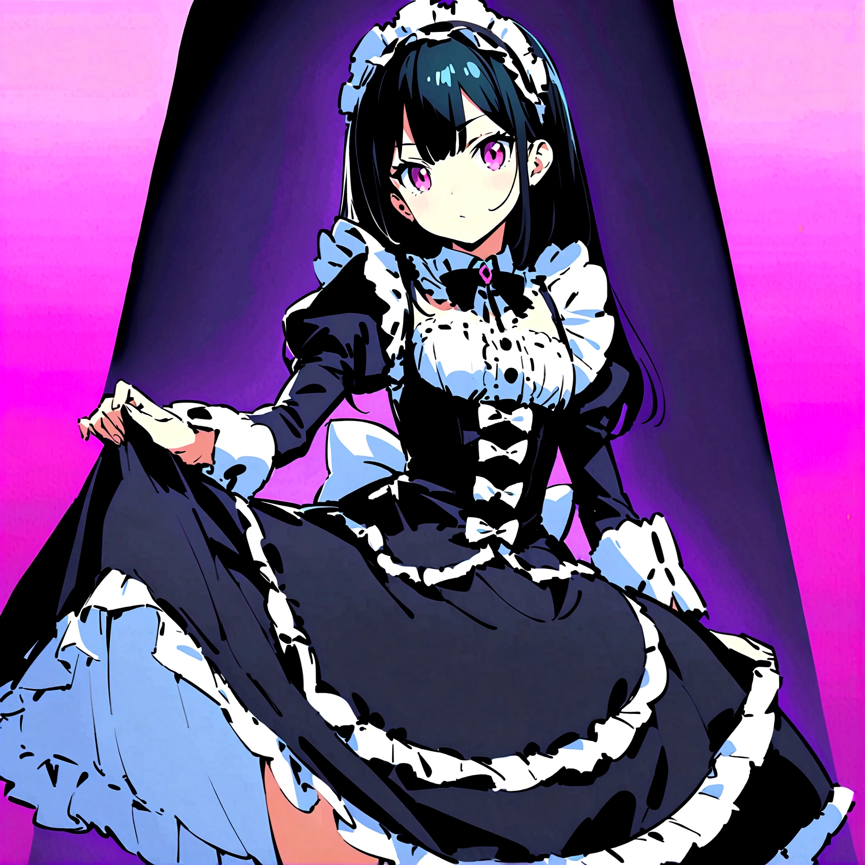Arafe in a pink and black dress and hat, Takanobu Fujiwara(Takanobu Fujiwara)Digital rendering inspired by, pixiv, rococo, Victoria Gothic Lolita Fashion, Lolita Style, Rococo Queen (Rococo Queen) (Rococo Queen (Rococo Queen)), gothic maiden anime boy. rococo dress, anime boy in a maid costume, lolita fashion, Catboy's cosplay! Maid! one-piece