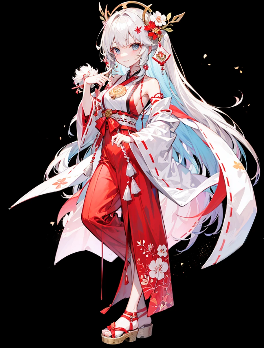 smile、Old-time、night、Miko costume