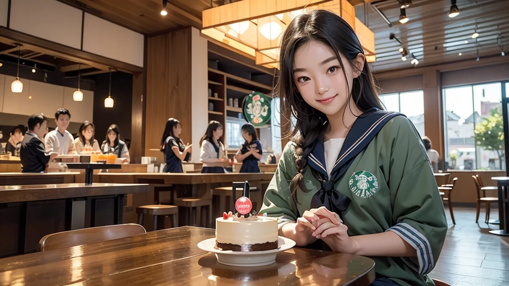 (((((((Junior high school girl in sailor suit)))))))
(((((お洒落でcuteInside the Starbucks store)))))
8K、RAW Photos、Highest quality、Super detailed、Super Resolution、Ultra HD、8K壁紙、Amazing details
(((((((Inside the Starbucks store)))))))、((((((Sit down and eat cake、Drink Starbucks coffee、smile))))))、((Heart Necklace))
Modern and sleek design:Interior design using natural materials、Many of the designs are warm and made using wood and metal.。
Large windows:自然光をたっぷり取り入れるためのLarge windowsがあり、Providing a bright and open space。
Green Interior:Potted plants are effectively placed、It creates a relaxing atmosphere。
artwork:Works by local artists、Starbucks-related art on display。
Cozy seating:Cushioned chairs and sofas、Bar sheet etc.、A variety of seating options available。
Open kitchen area:Being able to see how drinks and food are made、We provide peace of mind and transparency。
Unique lighting:Antique lamps and chandeliers、Modern lighting fixtures are used。
Comfortable background music:Relaxing music is playing、A comfortable space is provided。
Wide々Table space:一人でもグループでも使いやすいWide々There is a table with。
Community Table:There is a large table where you can socialize with other customers.。
Seasonal decorations:The decorations are themed according to the season.。
Design with a local feel:The design incorporates the local culture and characteristics.。
Fragrance production:コーヒーの香りが店内にWideがり、A space that satisfies the five senses has been created.。
Conversation with a barista:フレンドリーなConversation with a baristaが楽しめるカウンターエリアがあります。
8K、RAW Photos、Highest quality、masterpiece:1.2、Super detailed、Super Resolution、Ultra HD、8K壁紙、Amazing details、Photorealistic:1.4、Having fun by the water、Full Body Shot、Full body photo、High-resolution RAW color photos、Professional photos、A scene full of emotion、Very detailed and beautiful、Ultra HD、8K壁紙、Amazing details、Huge file sizes、Highly detailed beautiful girls、Highly detailed face Highly detailed eyes、Extremely realistic skin、 Highly detailed fingers, Highly detailed nose, Highly detailed mouth, Perfect ???????, Highly detailed background, Highly detailed clothing, Teen, cute女の子, Famous Japanese Idols, cute, Realistic body, Slender, White skin, Glowing Skin, Slim body, Realistic Face, Delicate eyes, double eyelid,