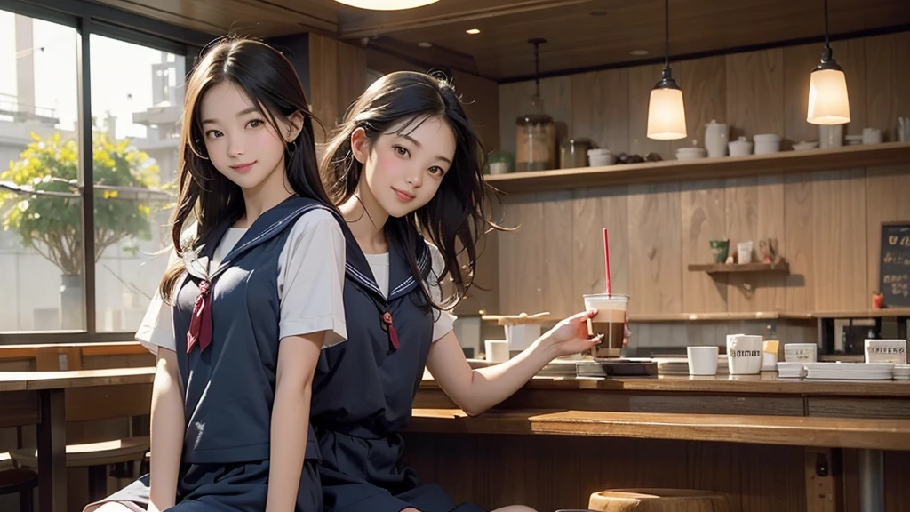 ((((((( in sailor suit)))))))
(((((お洒落でcuteInside the Starbucks store)))))
8K、RAW Photos、Highest quality、Super detailed、Super Resolution、Ultra HD、8K壁紙、Amazing details
(((((((Inside the Starbucks store)))))))、((((((Sit down and eat cake、Drink Starbucks coffee、smile))))))、((Heart Necklace))
Modern and sleek design:Interior design using natural materials、Many of the designs are warm and made using wood and metal.。
Large windows:自然光をたっぷり取り入れるためのLarge windowsがあり、Providing a bright and open space。
Green Interior:Potted plants are effectively placed、It creates a relaxing atmosphere。
artwork:Works by local artists、Starbucks-related art on display。
Cozy seating:Cushioned chairs and sofas、Bar sheet etc.、A variety of seating options available。
Open kitchen area:Being able to see how drinks and food are made、We provide peace of mind and transparency。
Unique lighting:Antique lamps and chandeliers、Modern lighting fixtures are used。
Comfortable background music:Relaxing music is playing、A comfortable space is provided。
Wide々Table space:一人でもグループでも使いやすいWide々There is a table with。
Community Table:There is a large table where you can socialize with other customers.。
Seasonal decorations:The decorations are themed according to the season.。
Design with a local feel:The design incorporates the local culture and characteristics.。
Fragrance production:コーヒーの香りが店内にWideがり、A space that satisfies the five senses has been created.。
Conversation with a barista:フレンドリーなConversation with a baristaが楽しめるカウンターエリアがあります。
8K、RAW Photos、Highest quality、masterpiece:1.2、Super detailed、Super Resolution、Ultra HD、8K壁紙、Amazing details、Photorealistic:1.4、Having fun by the water、Full Body Shot、Full body photo、High-resolution RAW color photos、Professional photos、A scene full of emotion、Very detailed and beautiful、Ultra HD、8K壁紙、Amazing details、Huge file sizes、Highly detailed beautiful girls、Highly detailed face Highly detailed eyes、Extremely realistic skin、 Highly detailed fingers, Highly detailed nose, Highly detailed mouth, Perfect Anatomy, Highly detailed background, Highly detailed clothing, Teen, cute女の子, Famous Japanese Idols, cute, Realistic body, Slender, White skin, Glowing Skin, Slim body, Realistic Face, Delicate eyes, double eyelid,
