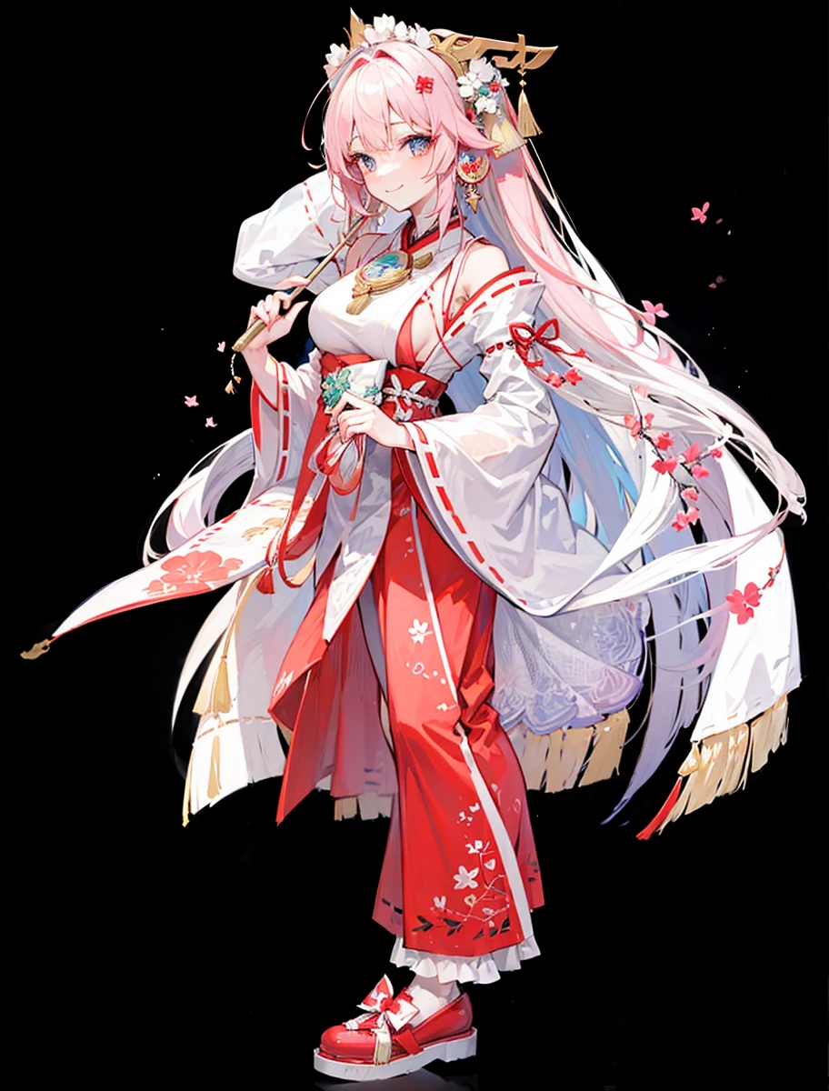 smile、Old-time、night、Miko costume
