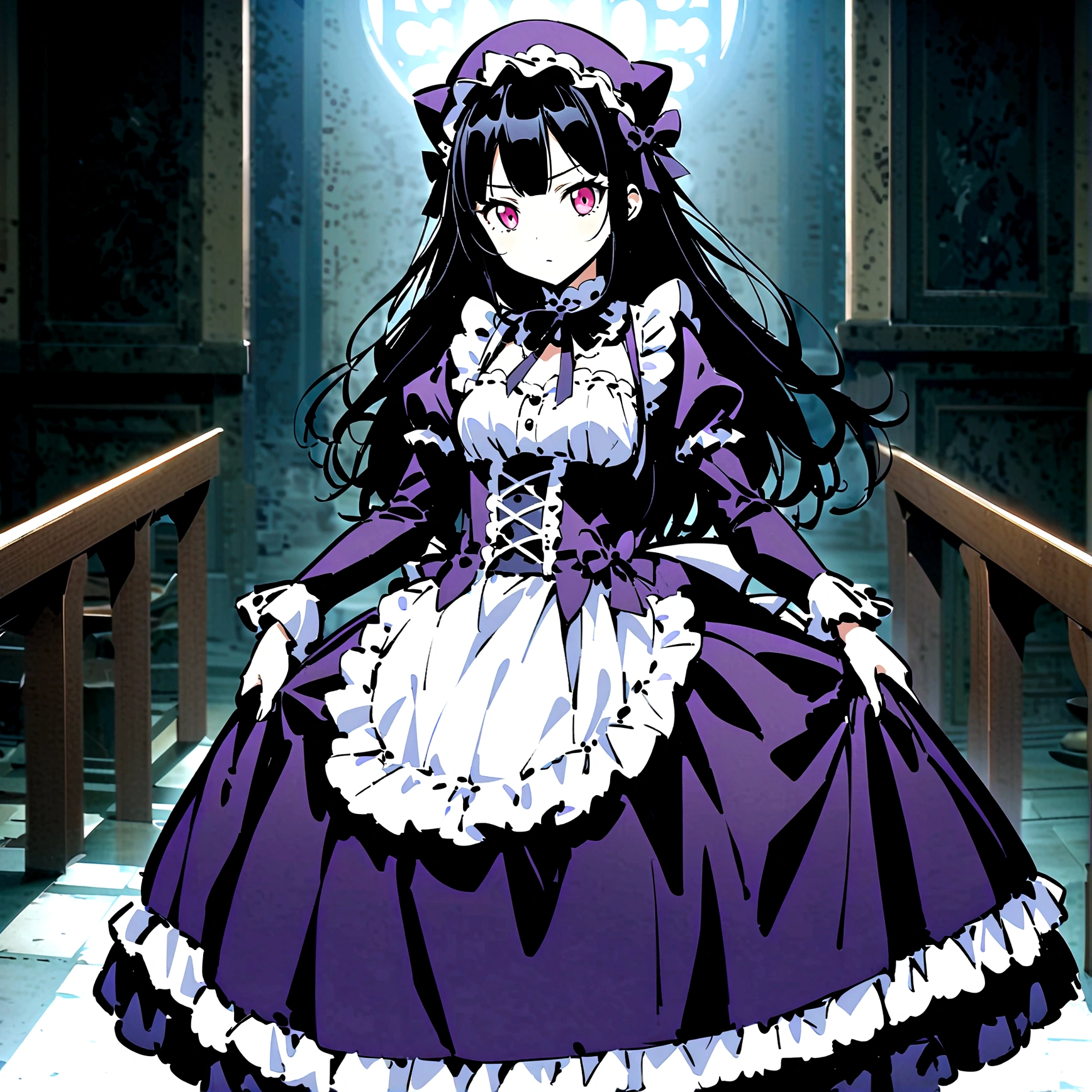 Arafe in a pink and black dress and hat, Takanobu Fujiwara(Takanobu Fujiwara)Digital rendering inspired by, pixiv, rococo, Victoria Gothic Lolita Fashion, Lolita Style, Rococo Queen (Rococo Queen) (Rococo Queen (Rococo Queen)), gothic maiden anime boy. rococo dress, anime boy in a maid costume, lolita fashion, Catboy's cosplay! Maid! one-piece
