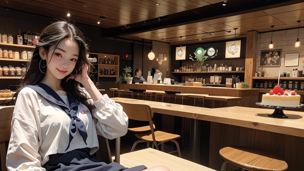 ((((((( in sailor suit)))))))
(((((お洒落でcuteInside the Starbucks store)))))
8K、RAW Photos、Highest quality、Super detailed、Super Resolution、Ultra HD、8K壁紙、Amazing details
(((((((Inside the Starbucks store)))))))、((((((Sit down and eat cake、Drink Starbucks coffee、smile))))))、((Heart Necklace))
Modern and sleek design:Interior design using natural materials、Many of the designs are warm and made using wood and metal.。
Large windows:自然光をたっぷり取り入れるためのLarge windowsがあり、Providing a bright and open space。
Green Interior:Potted plants are effectively placed、It creates a relaxing atmosphere。
artwork:Works by local artists、Starbucks-related art on display。
Cozy seating:Cushioned chairs and sofas、Bar sheet etc.、A variety of seating options available。
Open kitchen area:Being able to see how drinks and food are made、We provide peace of mind and transparency。
Unique lighting:Antique lamps and chandeliers、Modern lighting fixtures are used。
Comfortable background music:Relaxing music is playing、A comfortable space is provided。
Wide々Table space:一人でもグループでも使いやすいWide々There is a table with。
Community Table:There is a large table where you can socialize with other customers.。
Seasonal decorations:The decorations are themed according to the season.。
Design with a local feel:The design incorporates the local culture and characteristics.。
Fragrance production:コーヒーの香りが店内にWideがり、A space that satisfies the five senses has been created.。
Conversation with a barista:フレンドリーなConversation with a baristaが楽しめるカウンターエリアがあります。
8K、RAW Photos、Highest quality、masterpiece:1.2、Super detailed、Super Resolution、Ultra HD、8K壁紙、Amazing details、Photorealistic:1.4、Having fun by the water、Full Body Shot、Full body photo、High-resolution RAW color photos、Professional photos、A scene full of emotion、Very detailed and beautiful、Ultra HD、8K壁紙、Amazing details、Huge file sizes、Highly detailed beautiful girls、Highly detailed face Highly detailed eyes、Extremely realistic skin、 Highly detailed fingers, Highly detailed nose, Highly detailed mouth, Perfect Anatomy, Highly detailed background, Highly detailed clothing, Teen, cute女の子, Famous Japanese Idols, cute, Realistic body, Slender, White skin, Glowing Skin, Slim body, Realistic Face, Delicate eyes, double eyelid,