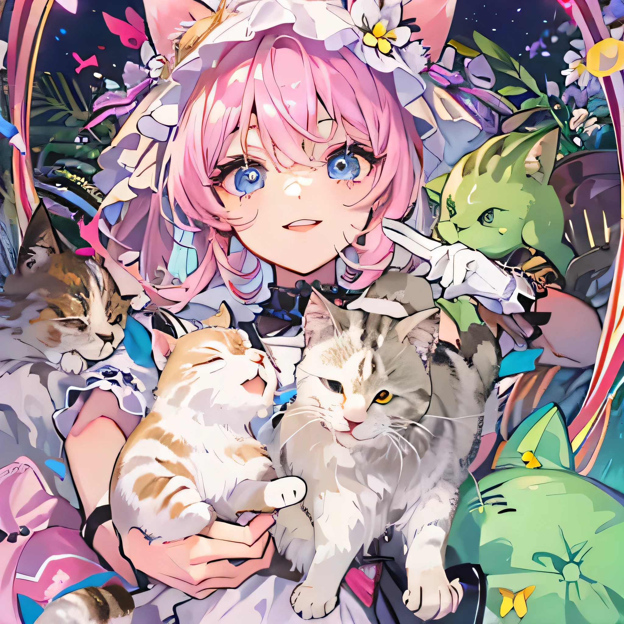 Cat、anime、An illustration