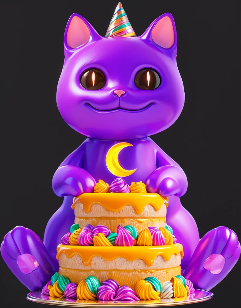 3d style, simplified design, 3d render, glossy texture, smooth 3d model, multiple light sources, rim light, sharp post effects render, (glossy plastic texture with multiple big light probe refractions), perfect cgi, smooth silhouette, high intensity refraction, (super glossy material), most beautiful vfx , blue background, plastic refractions, realistic, 4k, high resolution, rim light, photo shoot, commercial photo, profile shot, 4k, rim light, high resolution, 4k, glossy texture, smooth 3d model, multiple light sources, rim light, sharp post effects render, (glossy metallic texture with multiple big light probe refractions), perfect cgi, cgi art created only with gradients, smooth silhouette, high intensity refraction, (super glossy chrome material), most beautiful vfx, blue background, chrome metal refractions, multiple light sources, rim light, sharp post effects render, perfect cgi, digital art, detailed digital art, reflective, best quality, 4k, masterpiece:1.2, ultra-detailed, realistic, vivid colors, dark and moody lighting, The image of the highest quality, ensuring every detail is showcased perfectly. It in 4k resolution, allowing viewers to immerse themselves in the richness of the colors and intricate details. The realistic rendering. under the spotlight, reflecting, high-resolution image, realistic rendering, dark background, and rim light photorealistic The image features three characters standing in front of three houses. The characters are a red-haired mermaid, a purple cat, and an orange dog. They are each holding a yellow maraca