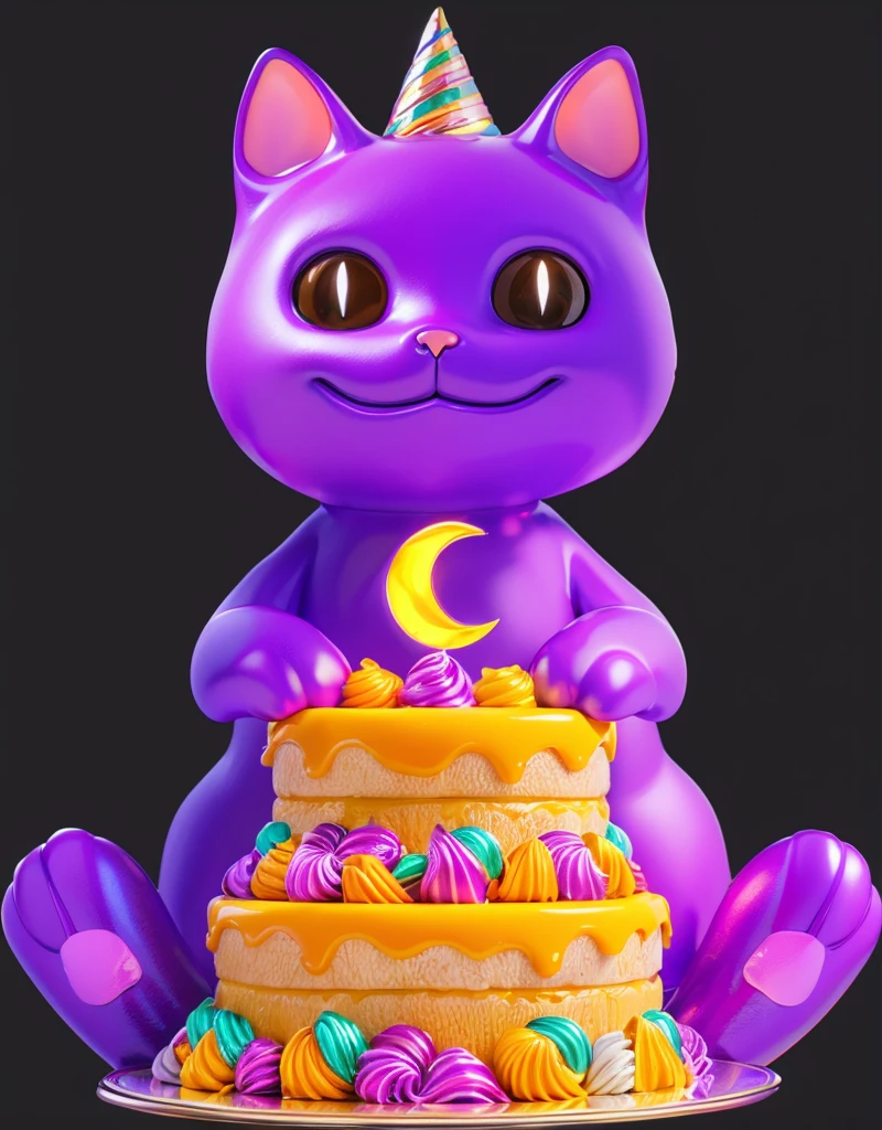 3d style, simplified design, 3d render, glossy texture, smooth 3d model, multiple light sources, rim light, sharp post effects render, (glossy plastic texture with multiple big light probe refractions), perfect cgi, smooth silhouette, high intensity refraction, (super glossy material), most beautiful vfx , blue background, plastic refractions, realistic, 4k, high resolution, rim light, photo shoot, commercial photo, profile shot, 4k, rim light, high resolution, 4k, glossy texture, smooth 3d model, multiple light sources, rim light, sharp post effects render, (glossy metallic texture with multiple big light probe refractions), perfect cgi, cgi art created only with gradients, smooth silhouette, high intensity refraction, (super glossy chrome material), most beautiful vfx, blue background, chrome metal refractions, multiple light sources, rim light, sharp post effects render, perfect cgi, digital art, detailed digital art, reflective, best quality, 4k, masterpiece:1.2, ultra-detailed, realistic, vivid colors, dark and moody lighting, The image of the highest quality, ensuring every detail is showcased perfectly. It in 4k resolution, allowing viewers to immerse themselves in the richness of the colors and intricate details. The realistic rendering. under the spotlight, reflecting, high-resolution image, realistic rendering, dark background, and rim light photorealistic The image features three characters standing in front of three houses. The characters are a red-haired mermaid, a purple cat, and an orange dog. They are each holding a yellow maraca
