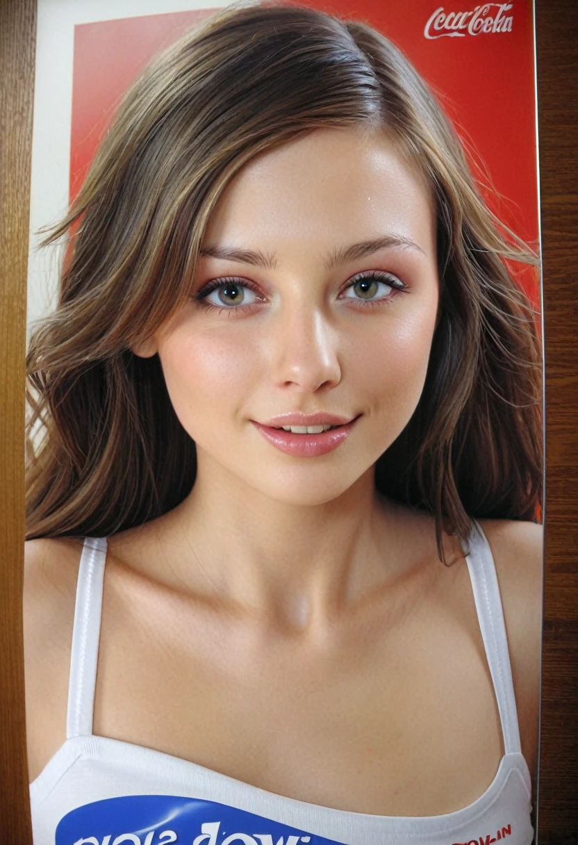 Realistic girl in advert