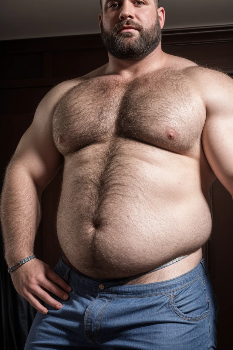 8K HDR Very Extremely Realistic Very Detailed High Quality 8K HDR Very Realistic 46 year old daddy rugged beefy big thick chubby bodybuilder muscle bears man, 8KHDR very realistic beared big daddy muscle bear,  and 8KHDR very realistic detailed rugged burly man in shorts, 8KHDR very realistic hair, 8KHDR very realistic beards, 8KHDR very realistic thick chubby fat neck, 8KHDR very realistic neck lines, 8KHDR very realistic detailed neck, 8KHDR very realistic burly chest, 8KHDR very realistic detailed hairy burly chest and arms, 8KHDR very realistic detailed hairy burly chest and arms, 8KHDR very realistic burly muscle bear body, 8KHDR very realistic nipples, 8KHDR very realistic burly muscle bear body, 8KHDR very realistic face, 8KHDR very realistic detailed face, 8KHDR very realistic eyes, 8KHDR very realistic detailed eyes, 8KHDR very realistic pupils, 8KHDR very realistic detailed pupils, 8KHDR very realistic head, 8KHDR very realistic waist, 8KHDR very realistic facial features, 8KHDR very realistic burly arms, 8KHDR very realistic elbows, 8KHDR very realistic hands, 8KHDR very realistic pecs, 8KHDR very realistic belly, 8KHDR very realistic human man body, 8K HDR very realistic bellybutton, 8KHDR very realistic wrists, 8KHDR very realistic fingers, 8KHDR very realistic fingernails, 8KHDR very realistic shoulders, 8KHDR very realistic mouth, 8KHDR very realistic lips, 8KHDR very realistic mens clothing, 8KHDR very realistic detailed mens clothing. 8KHDR Very Realistic Hairy Bearded Burly Muscle bear Photoshoot,  8KHDR Very Realistic Ultra-detailed, 8KHDR very realistic detailed bedroom surroundings, 8KHDR very realistic surroundings lighting, No Deformities, An ultra-realistic photograph captured with a Sony α7 III camera, equipped with an 85mm lens in F 1.2 aperture, The cutting-edge Midjourney v5, ( best quality, highres, realistic:1.37), Super real detailed skin, Ultra-detailed, Photorealistic 1.4, hyper photorealism, 8K HDR Clear HDR Quality, 