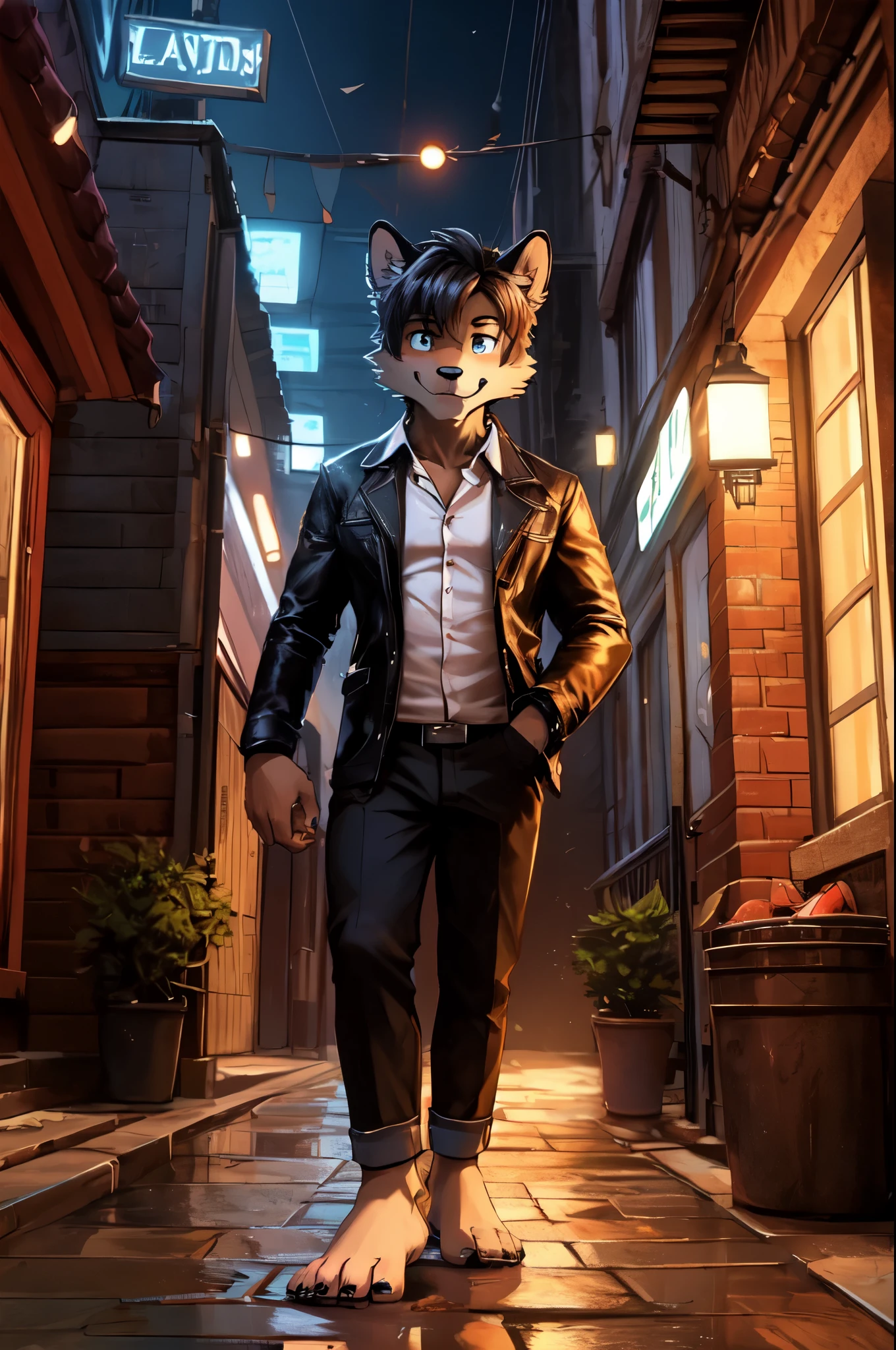 (((Barefoot furry character, full body, cinematic setting, furry male, plantigrade))) ,
Let’s make tonight the weekend
I don’t wanna wait - I don’t wanna wait - I don’t wanna wait
Got no reason not to celebrate
Baby I just don’t wanna wait
Swimming in the deep blue
Got me thinking bout you
I’m just tryna dive right in
Wanna spend tonight like
The last night of our lives
Chasing all the love we can
And now oh I’m in a sea of lights
And all that I can see is you
And now I’m dying to feel alive
So baby let’s try something new
Let’s make tonight the weekend
I don’t wanna wait - I don’t wanna wait - I don’t wanna wait
Got no reason not to celebrate
Baby I just don’t wanna wait
BREAK, detailed background, 8K, (masterpiece:1.5), intricate details, highly detailed, extreme detail, octane render, fine art, best quality, highres, (detailed face:1.5), ((full_body)), UHD, (((perfect hands))), (((perfect face))) low light