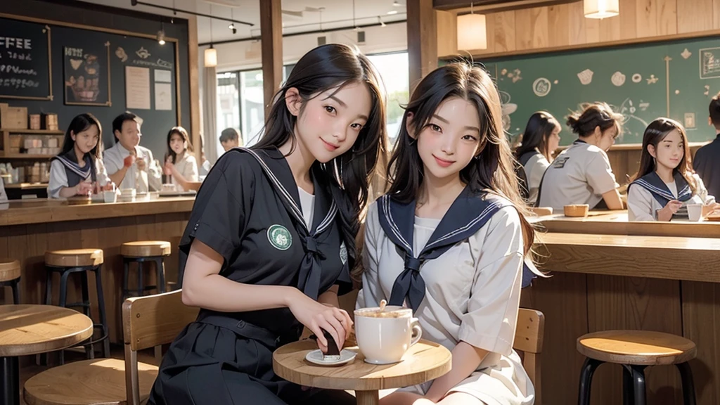 (((((((Junior high school girl in sailor suit)))))))
(((((お洒落でcuteInside the Starbucks store)))))
8K、RAW Photos、Highest quality、Super detailed、Super Resolution、Ultra HD、8K壁紙、Amazing details
(((((((Inside the Starbucks store)))))))、((((((Sit down and eat cake、Drink Starbucks coffee、smile))))))、((Heart Necklace))
Modern and sleek design:Interior design using natural materials、Many of the designs are warm and made using wood and metal.。
Large windows:自然光をたっぷり取り入れるためのLarge windowsがあり、Providing a bright and open space。
Green Interior:Potted plants are effectively placed、It creates a relaxing atmosphere。
artwork:Works by local artists、Starbucks-related art on display。
Cozy seating:Cushioned chairs and sofas、Bar sheet etc.、A variety of seating options available。
Open kitchen area:Being able to see how drinks and food are made、We provide peace of mind and transparency。
Unique lighting:Antique lamps and chandeliers、Modern lighting fixtures are used。
Comfortable background music:Relaxing music is playing、A comfortable space is provided。
Wide々Table space:一人でもグループでも使いやすいWide々There is a table with。
Community Table:There is a large table where you can socialize with other customers.。
Seasonal decorations:The decorations are themed according to the season.。
Design with a local feel:The design incorporates the local culture and characteristics.。
Fragrance production:コーヒーの香りが店内にWideがり、A space that satisfies the five senses has been created.。
Conversation with a barista:フレンドリーなConversation with a baristaが楽しめるカウンターエリアがあります。
8K、RAW Photos、Highest quality、masterpiece:1.2、Super detailed、Super Resolution、Ultra HD、8K壁紙、Amazing details、Photorealistic:1.4、Having fun by the water、Full Body Shot、Full body photo、High-resolution RAW color photos、Professional photos、A scene full of emotion、Very detailed and beautiful、Ultra HD、8K壁紙、Amazing details、Huge file sizes、Highly detailed beautiful girls、Highly detailed face Highly detailed eyes、Extremely realistic skin、 Highly detailed fingers, Highly detailed nose, Highly detailed mouth, Perfect ???????, Highly detailed background, Highly detailed clothing, Teen, cute女の子, Famous Japanese Idols, cute, Realistic body, Slender, White skin, Glowing Skin, Slim body, Realistic Face, Delicate eyes, double eyelid,