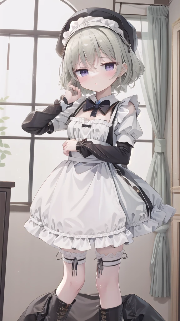 best quality,(Kawaii:1.1),(charming),(high resolution:1.2),Incredibly ridiculous resources:1.3,Incredibly beautiful illustrations,charming女性 ,Maid costume