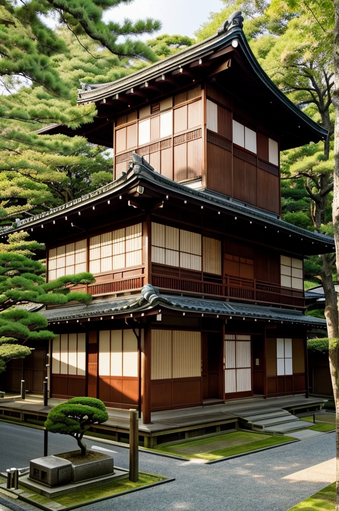 A pic of a Japan city with their traditional house 