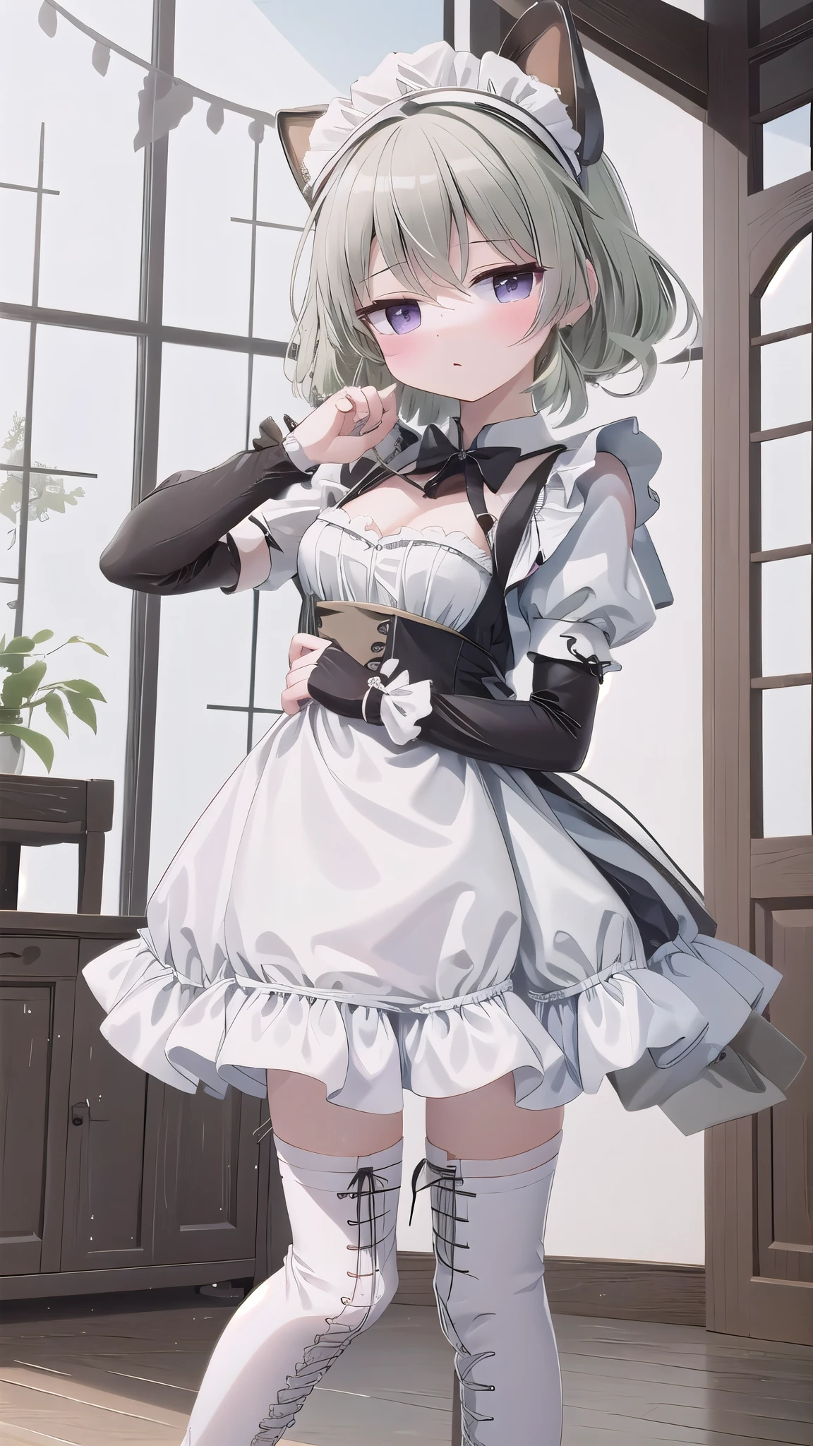 best quality，（Kawaii：1.1），（charming），（high resolution：1.2），Incredibly ridiculous resources：1.3，Incredibly beautiful illustrations，charming女性 ，Maid costume