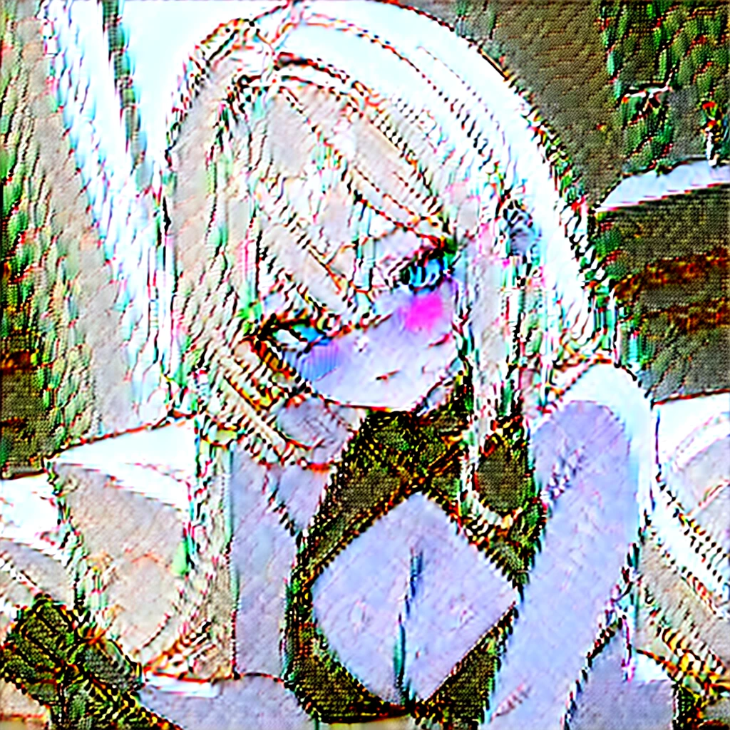 newest, masterpiece, best quality, 1girl, white hair, yellow eyes, dark persona