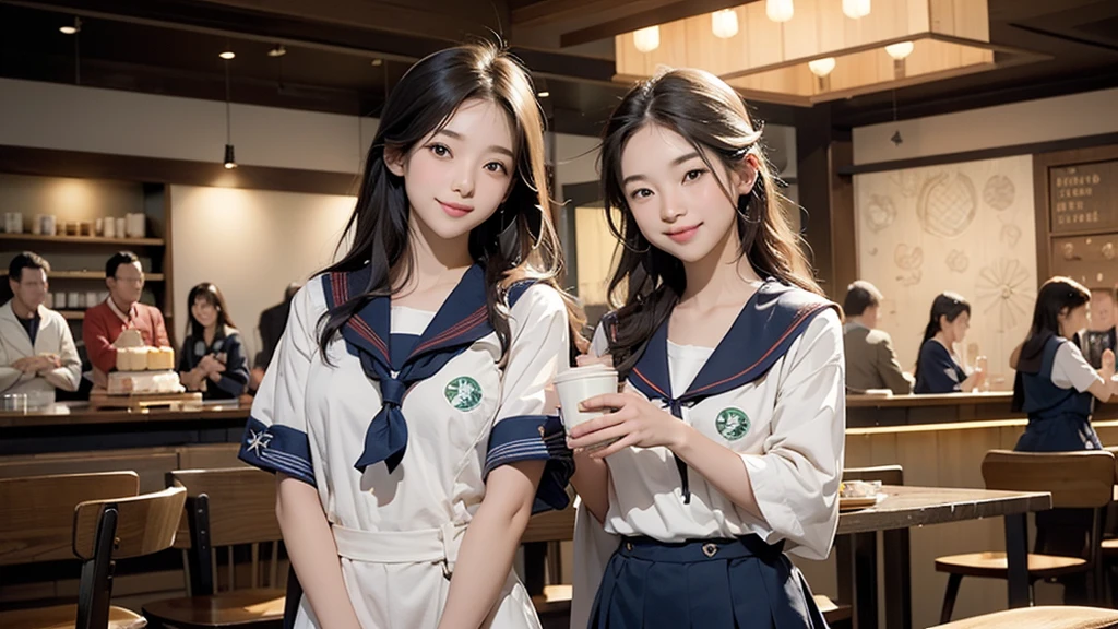 (((((((Junior high school girl in sailor suit)))))))
(((((お洒落でcuteInside the Starbucks store)))))
8K、RAW Photos、Highest quality、Super detailed、Super Resolution、Ultra HD、8K壁紙、Amazing details
(((((((Inside the Starbucks store)))))))、((((((Sit down and eat cake、Drink Starbucks coffee、smile))))))、((Heart Necklace))
Modern and sleek design:Interior design using natural materials、Many of the designs are warm and made using wood and metal.。
Large windows:自然光をたっぷり取り入れるためのLarge windowsがあり、Providing a bright and open space。
Green Interior:Potted plants are effectively placed、It creates a relaxing atmosphere。
artwork:Works by local artists、Starbucks-related art on display。
Cozy seating:Cushioned chairs and sofas、Bar sheet etc.、A variety of seating options available。
Open kitchen area:Being able to see how drinks and food are made、We provide peace of mind and transparency。
Unique lighting:Antique lamps and chandeliers、Modern lighting fixtures are used。
Comfortable background music:Relaxing music is playing、A comfortable space is provided。
Wide々Table space:一人でもグループでも使いやすいWide々There is a table with。
Community Table:There is a large table where you can socialize with other customers.。
Seasonal decorations:The decorations are themed according to the season.。
Design with a local feel:The design incorporates the local culture and characteristics.。
Fragrance production:コーヒーの香りが店内にWideがり、A space that satisfies the five senses has been created.。
Conversation with a barista:フレンドリーなConversation with a baristaが楽しめるカウンターエリアがあります。
8K、RAW Photos、Highest quality、masterpiece:1.2、Super detailed、Super Resolution、Ultra HD、8K壁紙、Amazing details、Photorealistic:1.4、Having fun by the water、Full Body Shot、Full body photo、High-resolution RAW color photos、Professional photos、A scene full of emotion、Very detailed and beautiful、Ultra HD、8K壁紙、Amazing details、Huge file sizes、Highly detailed beautiful girls、Highly detailed face Highly detailed eyes、Extremely realistic skin、 Highly detailed fingers, Highly detailed nose, Highly detailed mouth, Perfect Anatomy, Highly detailed background, Highly detailed clothing, Teen, cute女の子, Famous Japanese Idols, cute, Realistic body, Slender, White skin, Glowing Skin, Slim body, Realistic Face, Delicate eyes, double eyelid,