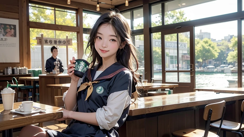 (((((((Junior high school girl in sailor suit)))))))
(((((お洒落でcuteInside the Starbucks store)))))
8K、RAW Photos、Highest quality、Super detailed、Super Resolution、Ultra HD、8K壁紙、Amazing details
(((((((Inside the Starbucks store)))))))、((((((Sit down and eat cake、Drink Starbucks coffee、smile))))))、((Heart Necklace))
Modern and sleek design:Interior design using natural materials、Many of the designs are warm and made using wood and metal.。
Large windows:自然光をたっぷり取り入れるためのLarge windowsがあり、Providing a bright and open space。
Green Interior:Potted plants are effectively placed、It creates a relaxing atmosphere。
artwork:Works by local artists、Starbucks-related art on display。
Cozy seating:Cushioned chairs and sofas、Bar sheet etc.、A variety of seating options available。
Open kitchen area:Being able to see how drinks and food are made、We provide peace of mind and transparency。
Unique lighting:Antique lamps and chandeliers、Modern lighting fixtures are used。
Comfortable background music:Relaxing music is playing、A comfortable space is provided。
Wide々Table space:一人でもグループでも使いやすいWide々There is a table with。
Community Table:There is a large table where you can socialize with other customers.。
Seasonal decorations:The decorations are themed according to the season.。
Design with a local feel:The design incorporates the local culture and characteristics.。
Fragrance production:コーヒーの香りが店内にWideがり、A space that satisfies the five senses has been created.。
Conversation with a barista:フレンドリーなConversation with a baristaが楽しめるカウンターエリアがあります。
8K、RAW Photos、Highest quality、masterpiece:1.2、Super detailed、Super Resolution、Ultra HD、8K壁紙、Amazing details、Photorealistic:1.4、Having fun by the water、Full Body Shot、Full body photo、High-resolution RAW color photos、Professional photos、A scene full of emotion、Very detailed and beautiful、Ultra HD、8K壁紙、Amazing details、Huge file sizes、Highly detailed beautiful girls、Highly detailed face Highly detailed eyes、Extremely realistic skin、 Highly detailed fingers, Highly detailed nose, Highly detailed mouth, Perfect Anatomy, Highly detailed background, Highly detailed clothing, Teen, cute女の子, Famous Japanese Idols, cute, Realistic body, Slender, White skin, Glowing Skin, Slim body, Realistic Face, Delicate eyes, double eyelid,