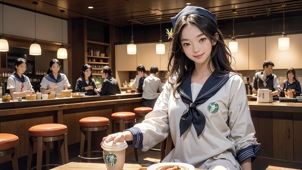 (((((((Junior high school girl in sailor suit)))))))
(((((お洒落でcuteInside the Starbucks store)))))
8K、RAW Photos、Highest quality、Super detailed、Super Resolution、Ultra HD、8K壁紙、Amazing details
(((((((Inside the Starbucks store)))))))、((((((Sit down and eat cake、Drink Starbucks coffee、smile))))))、((Heart Necklace))
Modern and sleek design:Interior design using natural materials、Many of the designs are warm and made using wood and metal.。
Large windows:自然光をたっぷり取り入れるためのLarge windowsがあり、Providing a bright and open space。
Green Interior:Potted plants are effectively placed、It creates a relaxing atmosphere。
artwork:Works by local artists、Starbucks-related art on display。
Cozy seating:Cushioned chairs and sofas、Bar sheet etc.、A variety of seating options available。
Open kitchen area:Being able to see how drinks and food are made、We provide peace of mind and transparency。
Unique lighting:Antique lamps and chandeliers、Modern lighting fixtures are used。
Comfortable background music:Relaxing music is playing、A comfortable space is provided。
Wide々Table space:一人でもグループでも使いやすいWide々There is a table with。
Community Table:There is a large table where you can socialize with other customers.。
Seasonal decorations:The decorations are themed according to the season.。
Design with a local feel:The design incorporates the local culture and characteristics.。
Fragrance production:コーヒーの香りが店内にWideがり、A space that satisfies the five senses has been created.。
Conversation with a barista:フレンドリーなConversation with a baristaが楽しめるカウンターエリアがあります。
8K、RAW Photos、Highest quality、masterpiece:1.2、Super detailed、Super Resolution、Ultra HD、8K壁紙、Amazing details、Photorealistic:1.4、Having fun by the water、Full Body Shot、Full body photo、High-resolution RAW color photos、Professional photos、A scene full of emotion、Very detailed and beautiful、Ultra HD、8K壁紙、Amazing details、Huge file sizes、Highly detailed beautiful girls、Highly detailed face Highly detailed eyes、Extremely realistic skin、 Highly detailed fingers, Highly detailed nose, Highly detailed mouth, Perfect Anatomy, Highly detailed background, Highly detailed clothing, Teen, cute女の子, Famous Japanese Idols, cute, Realistic body, Slender, White skin, Glowing Skin, Slim body, Realistic Face, Delicate eyes, double eyelid,