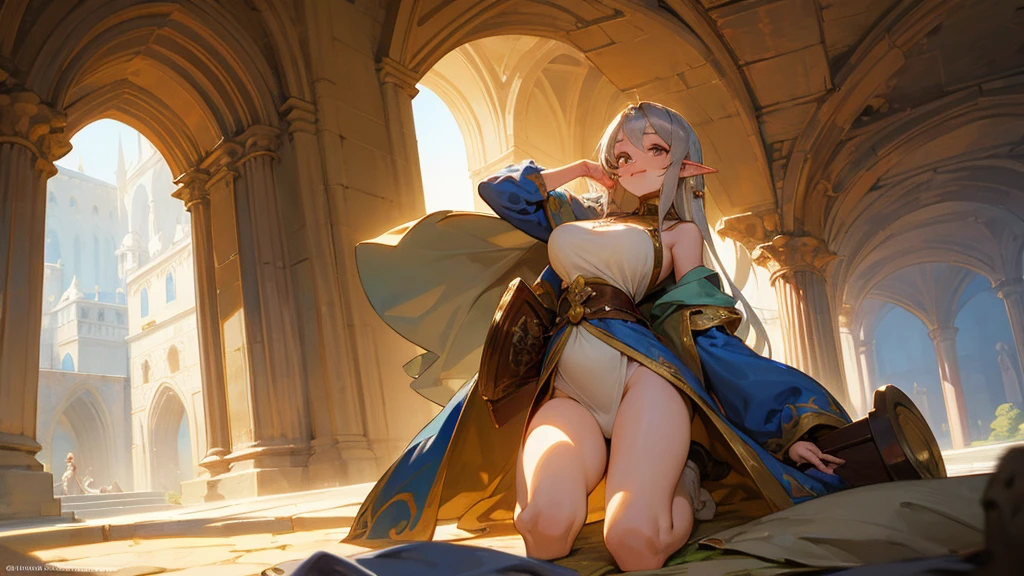 (highest quality), (masterpiece), nsfw, nude,One girl,20-year-old,Excellent anatomy, masterpiece, highest quality,Realistic, hyperRealistic, 16K HDR, (Braiding,Cleavage,damaged body,Sweat,Beautiful Face,Mature Woman,cleric,Torn Costume,Arm guard,Leg guards,Pauldrons:1.2), (blush,cry,:1.2),Fantasy World,Outdoor,village,blue sky,(Surrounded by many vicious horny goblins:1.5), (Crucifixion,Spread the word_arms:1.5),ponytail, (((Golden nipple piercings)))