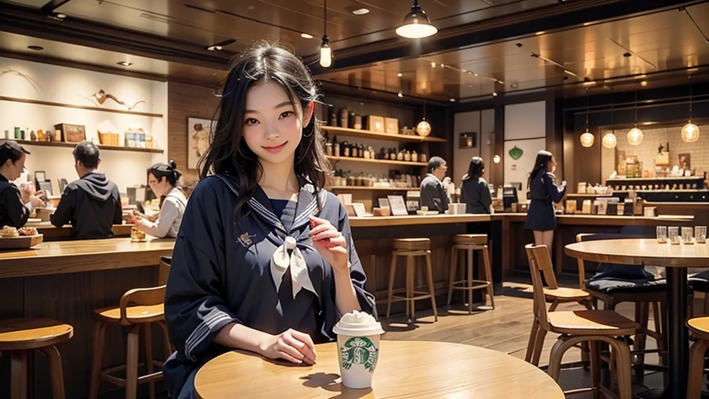 (((((((Junior high school girl in sailor suit)))))))
(((((お洒落でcuteInside the Starbucks store)))))
8K、RAW Photos、Highest quality、Super detailed、Super Resolution、Ultra HD、8K壁紙、Amazing details
(((((((Inside the Starbucks store)))))))、((((((Sit down and eat cake、Drink Starbucks coffee、smile))))))、((Heart Necklace))
Modern and sleek design:Interior design using natural materials、Many of the designs are warm and made using wood and metal.。
Large windows:自然光をたっぷり取り入れるためのLarge windowsがあり、Providing a bright and open space。
Green Interior:Potted plants are effectively placed、It creates a relaxing atmosphere。
artwork:Works by local artists、Starbucks-related art on display。
Cozy seating:Cushioned chairs and sofas、Bar sheet etc.、A variety of seating options available。
Open kitchen area:Being able to see how drinks and food are made、We provide peace of mind and transparency。
Unique lighting:Antique lamps and chandeliers、Modern lighting fixtures are used。
Comfortable background music:Relaxing music is playing、A comfortable space is provided。
Wide々Table space:一人でもグループでも使いやすいWide々There is a table with。
Community Table:There is a large table where you can socialize with other customers.。
Seasonal decorations:The decorations are themed according to the season.。
Design with a local feel:The design incorporates the local culture and characteristics.。
Fragrance production:コーヒーの香りが店内にWideがり、A space that satisfies the five senses has been created.。
Conversation with a barista:フレンドリーなConversation with a baristaが楽しめるカウンターエリアがあります。
8K、RAW Photos、Highest quality、masterpiece:1.2、Super detailed、Super Resolution、Ultra HD、8K壁紙、Amazing details、Photorealistic:1.4、Having fun by the water、Full Body Shot、Full body photo、High-resolution RAW color photos、Professional photos、A scene full of emotion、Very detailed and beautiful、Ultra HD、8K壁紙、Amazing details、Huge file sizes、Highly detailed beautiful girls、Highly detailed face Highly detailed eyes、Extremely realistic skin、 Highly detailed fingers, Highly detailed nose, Highly detailed mouth, Perfect Anatomy, Highly detailed background, Highly detailed clothing, Teen, cute女の子, Famous Japanese Idols, cute, Realistic body, Slender, White skin, Glowing Skin, Slim body, Realistic Face, Delicate eyes, double eyelid,
