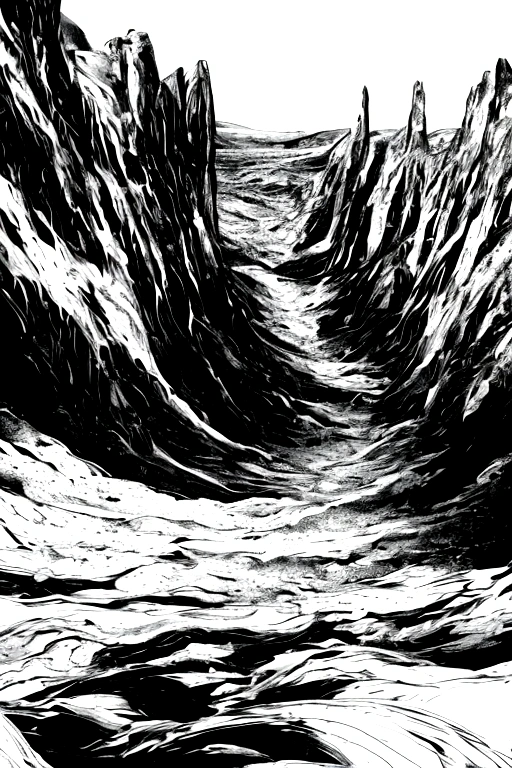  Illusionary landscape wonders, Distorted white and black (high quality)