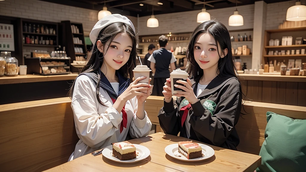 (((((((Junior high school girl in sailor suit)))))))
(((((お洒落でcuteInside the Starbucks store)))))
8K、RAW Photos、Highest quality、Super detailed、Super Resolution、Ultra HD、8K壁紙、Amazing details
(((((((Inside the Starbucks store)))))))、((((((Sit down and eat cake、Drink Starbucks coffee、smile))))))、((Heart Necklace))
Modern and sleek design:Interior design using natural materials、Many of the designs are warm and made using wood and metal.。
Large windows:自然光をたっぷり取り入れるためのLarge windowsがあり、Providing a bright and open space。
Green Interior:Potted plants are effectively placed、It creates a relaxing atmosphere。
artwork:Works by local artists、Starbucks-related art on display。
Cozy seating:Cushioned chairs and sofas、Bar sheet etc.、A variety of seating options available。
Open kitchen area:Being able to see how drinks and food are made、We provide peace of mind and transparency。
Unique lighting:Antique lamps and chandeliers、Modern lighting fixtures are used。
Comfortable background music:Relaxing music is playing、A comfortable space is provided。
Wide々Table space:一人でもグループでも使いやすいWide々There is a table with。
Community Table:There is a large table where you can socialize with other customers.。
Seasonal decorations:The decorations are themed according to the season.。
Design with a local feel:The design incorporates the local culture and characteristics.。
Fragrance production:コーヒーの香りが店内にWideがり、A space that satisfies the five senses has been created.。
Conversation with a barista:フレンドリーなConversation with a baristaが楽しめるカウンターエリアがあります。
8K、RAW Photos、Highest quality、masterpiece:1.2、Super detailed、Super Resolution、Ultra HD、8K壁紙、Amazing details、Photorealistic:1.4、Having fun by the water、Full Body Shot、Full body photo、High-resolution RAW color photos、Professional photos、A scene full of emotion、Very detailed and beautiful、Ultra HD、8K壁紙、Amazing details、Huge file sizes、Highly detailed beautiful girls、Highly detailed face Highly detailed eyes、Extremely realistic skin、 Highly detailed fingers, Highly detailed nose, Highly detailed mouth, Perfect Anatomy, Highly detailed background, Highly detailed clothing, , cute女の子, Famous Japanese Idols, cute, Realistic body, Slender, White skin, Glowing Skin, Slim body, Realistic Face, Delicate eyes, double eyelid,